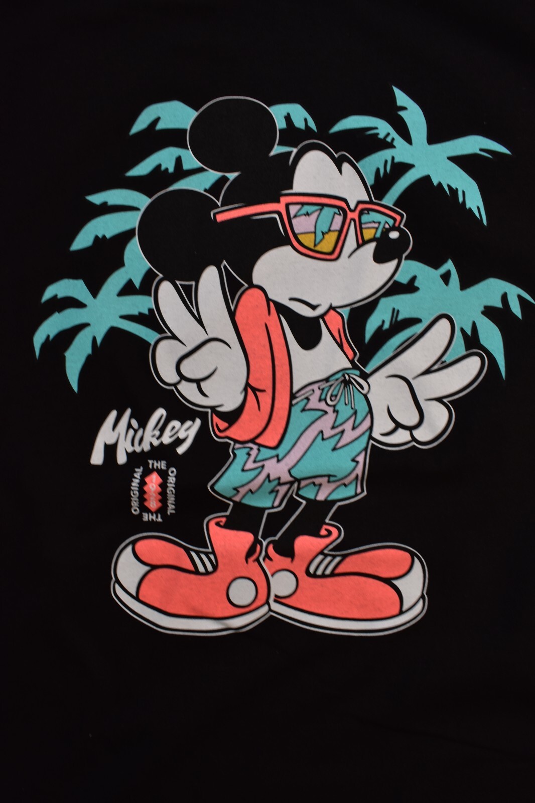 Neff X Disney Mens Mickey Mouse Peace Palms Black Shirt NWT S-XL