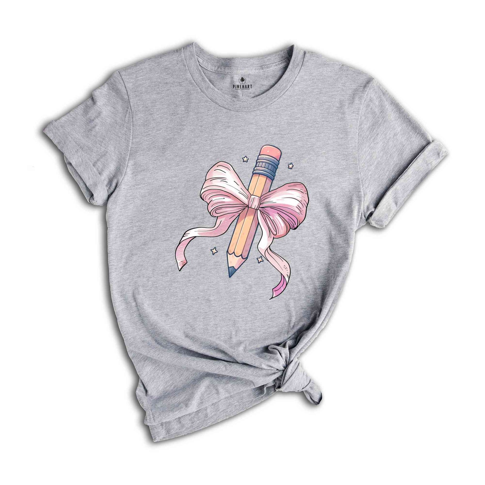 Coquette Teacher T-shirt, Coquette Pencil Bow T-shirt, Back To School Tee, Teach