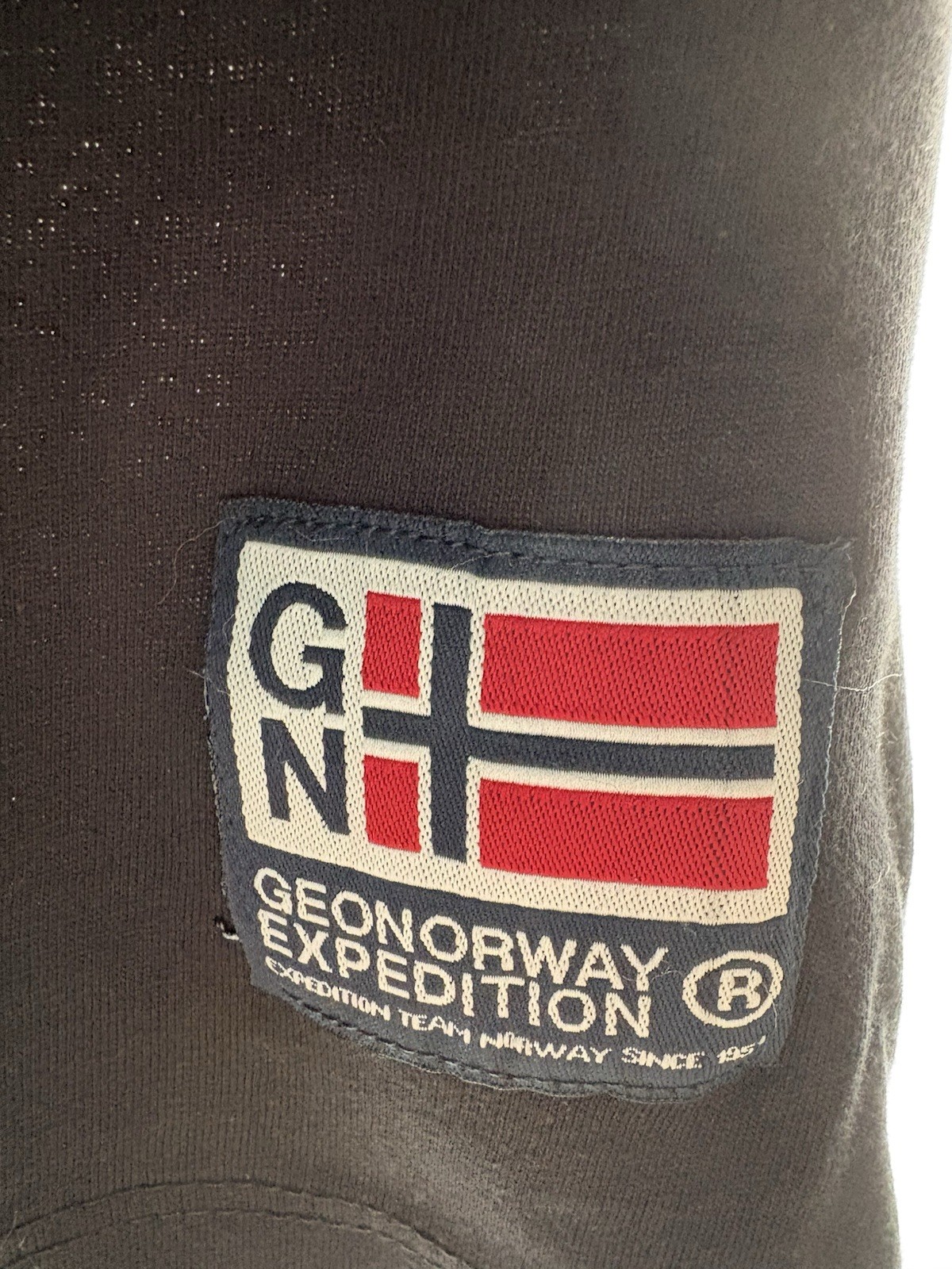 Geonorway Expedition Team Norway Flag Graphic Black Crew Neck T-Shirt XL