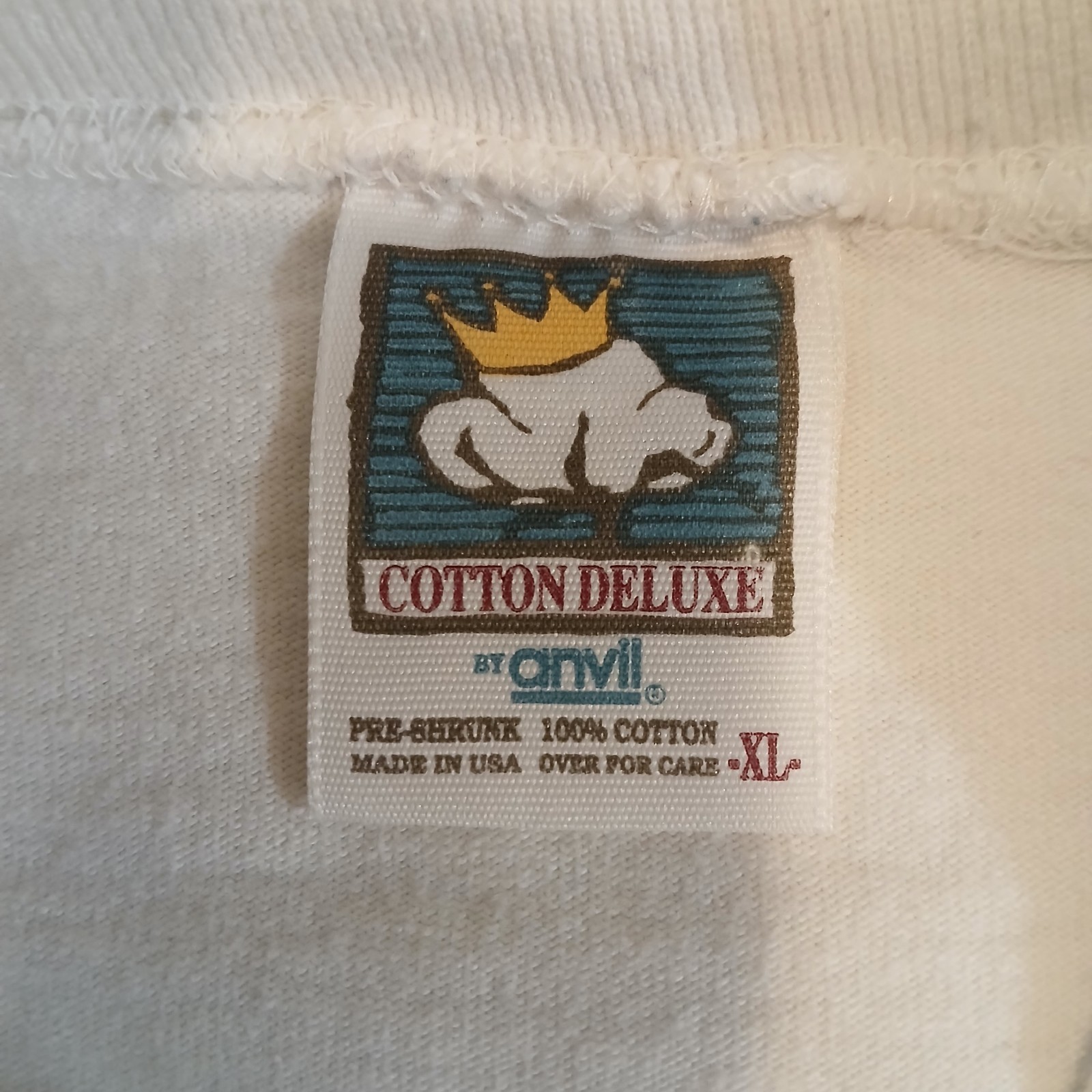 Vintage Andrew Carson T-Shirt XL Mens White High Neck Skiing Snow Sport 1991 USA