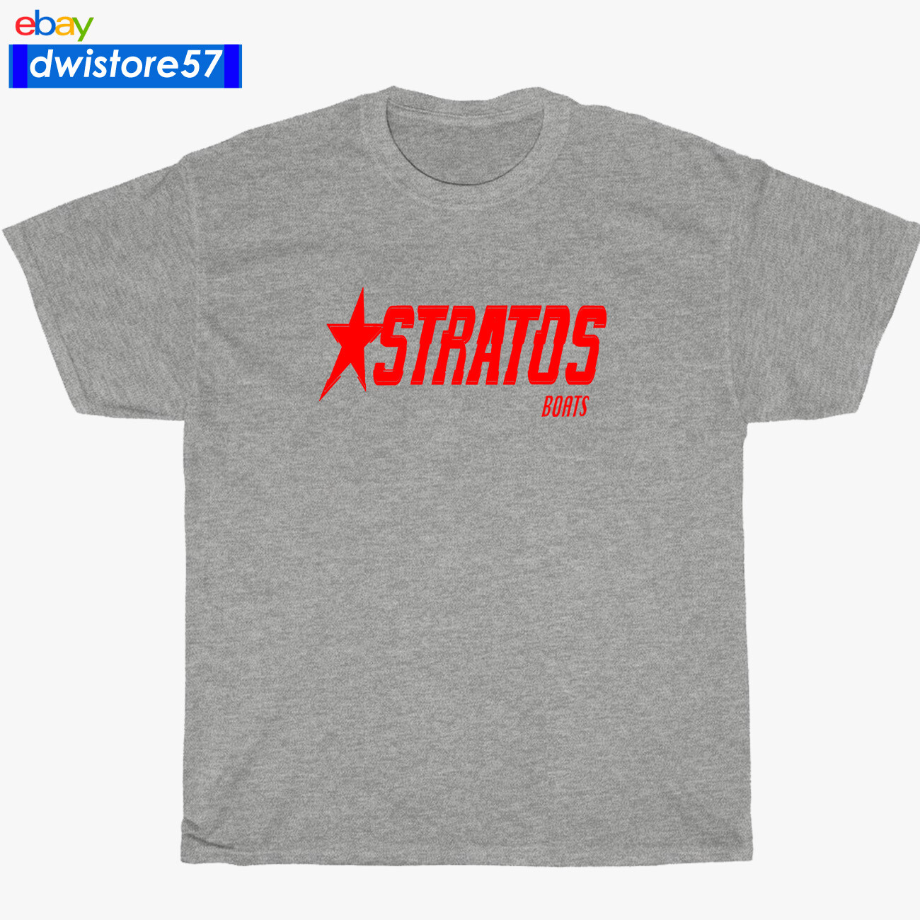 Stratos Boat Racing Performance Logo Black/Navy/White/Grey Men&rsquo;s T-Shirt S-5XL