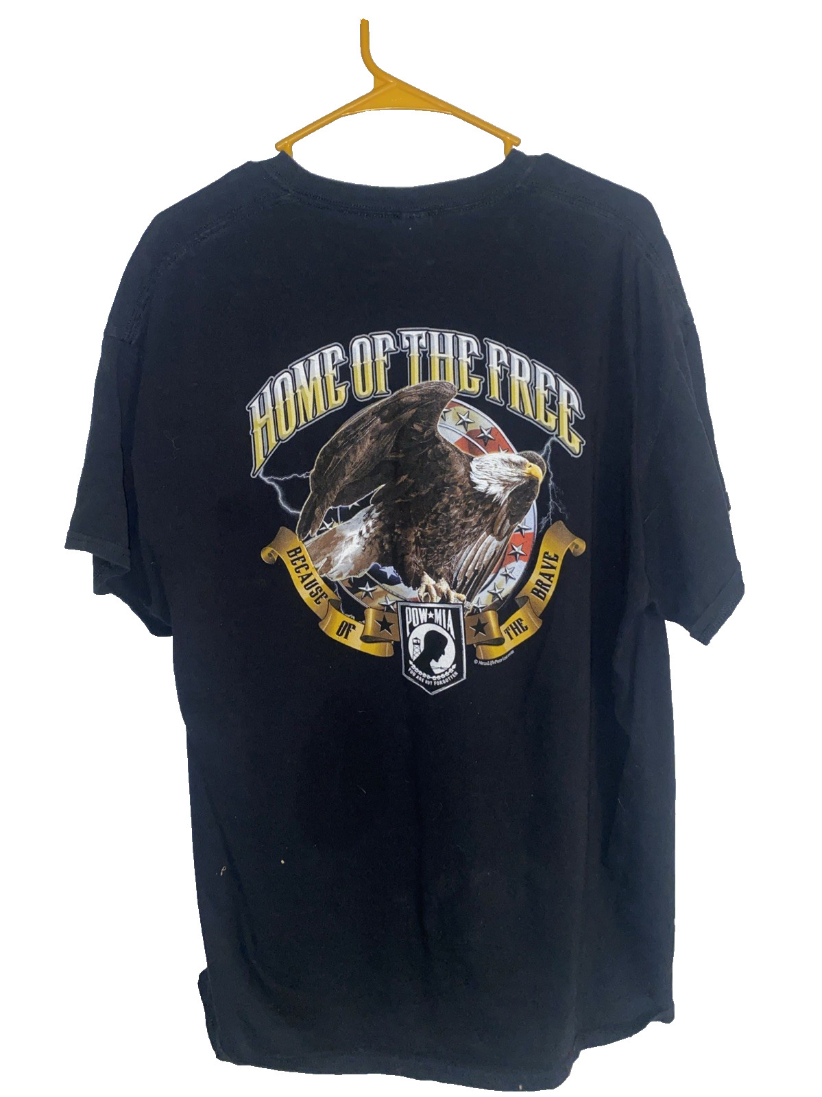 POW MIA Home Of The Free Because Of The Brave T Shirt XL VFW