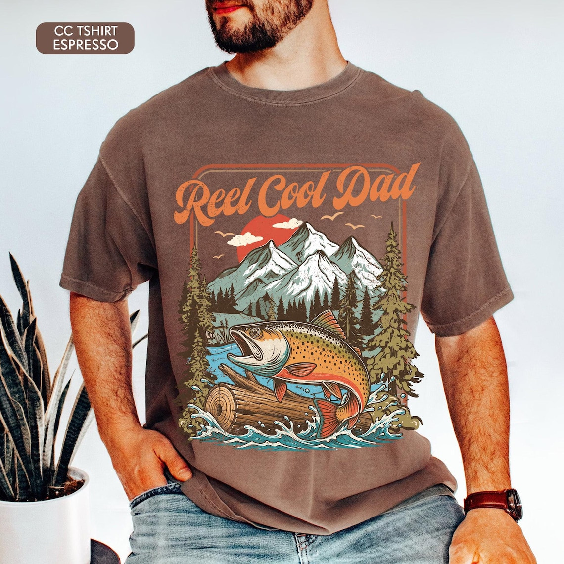 Comfort Colors Reel Cool Dad Fishing Shirt Father&rsquo;s Day Gift For Husband Men Tee