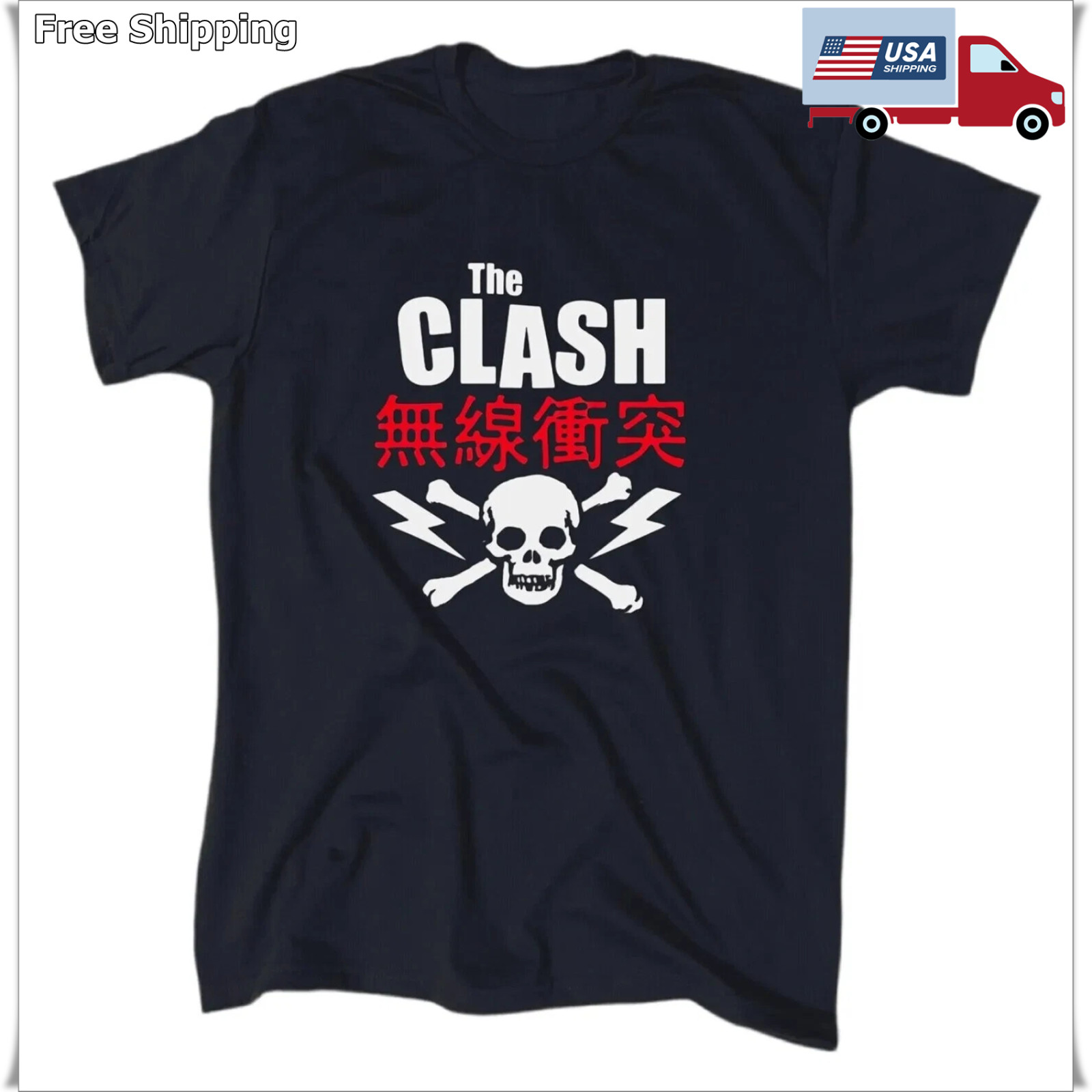 The Clash Men&rsquo;s T-Shirt – Band – Crew – Gift – Black, Size S to 5XL