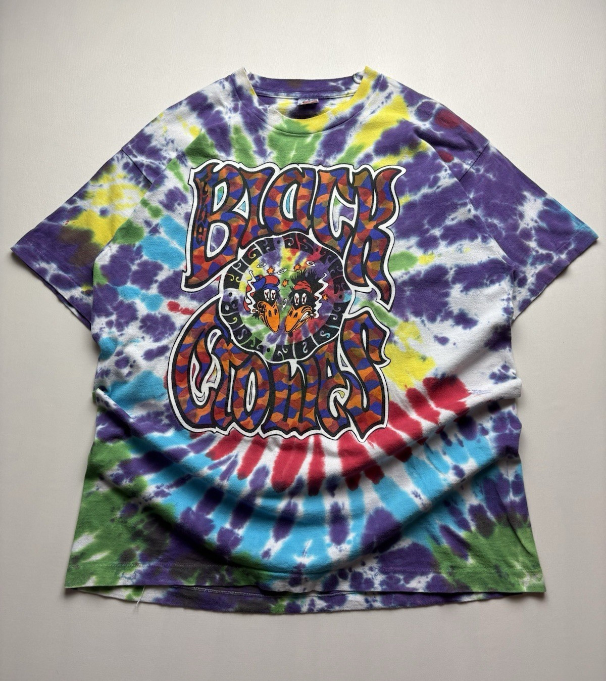 Vtg 92 High As The Moon Tour Tie Dye Single Stitch Fruit Of The Loom Shirt
