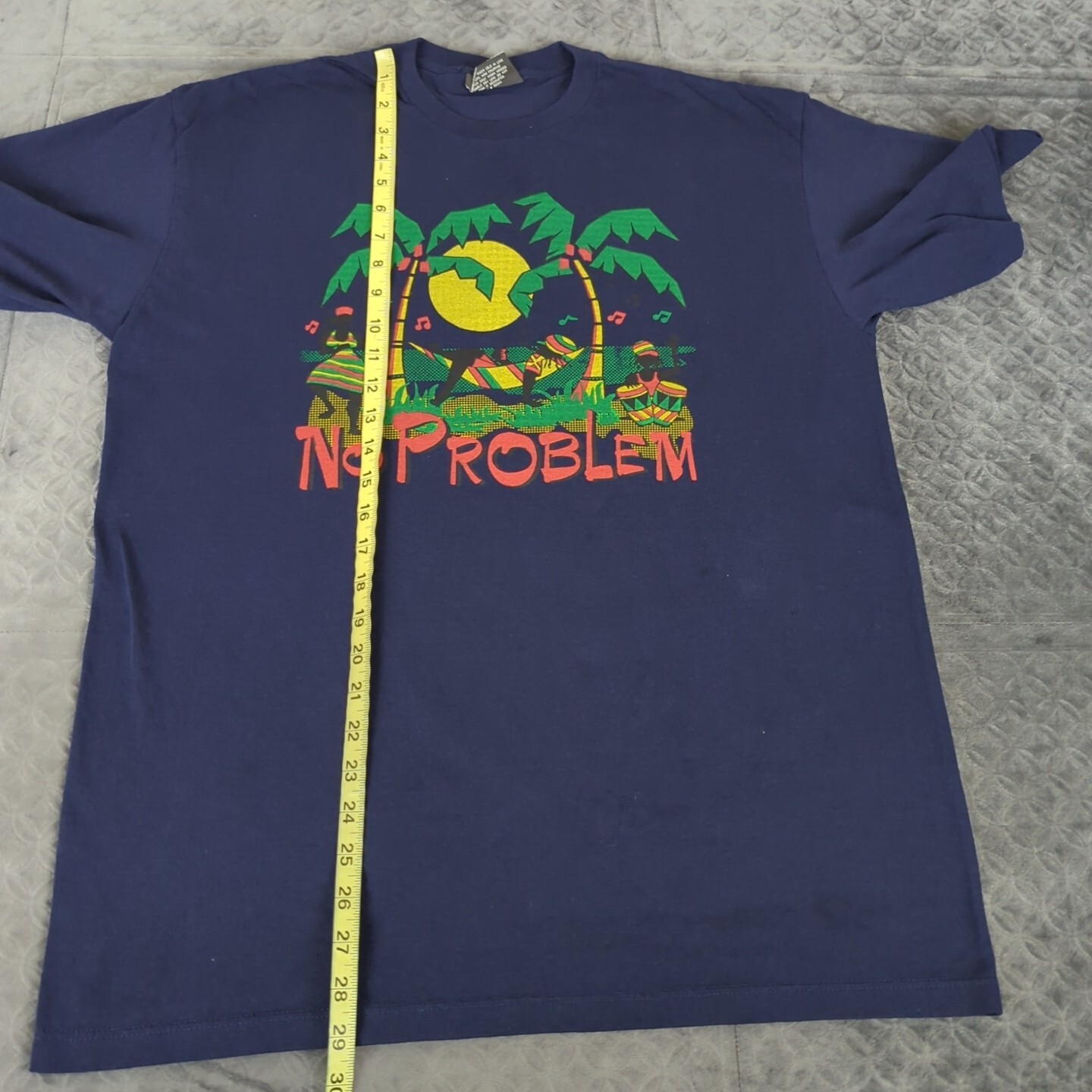 Vintage Mossimo T Shirt No Problem Beach Palm Trees Men Medium Made in USA