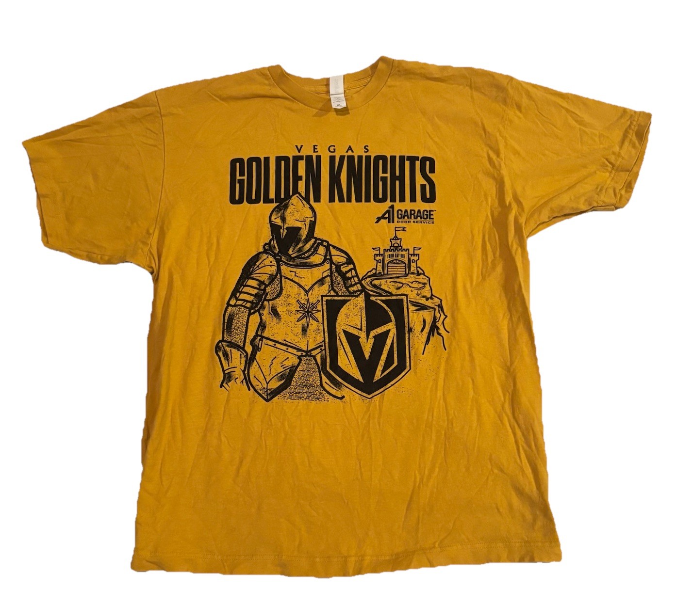 Las Vegas Golden Knights T Shirt Size XL Yellow A1 Promo