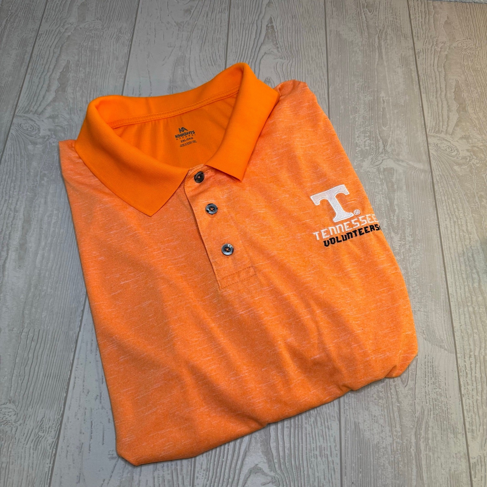 Tennessee Volunteers Knights Orange Polo Shirt Men&rsquo;s 2XL Embroidered Logo Orange