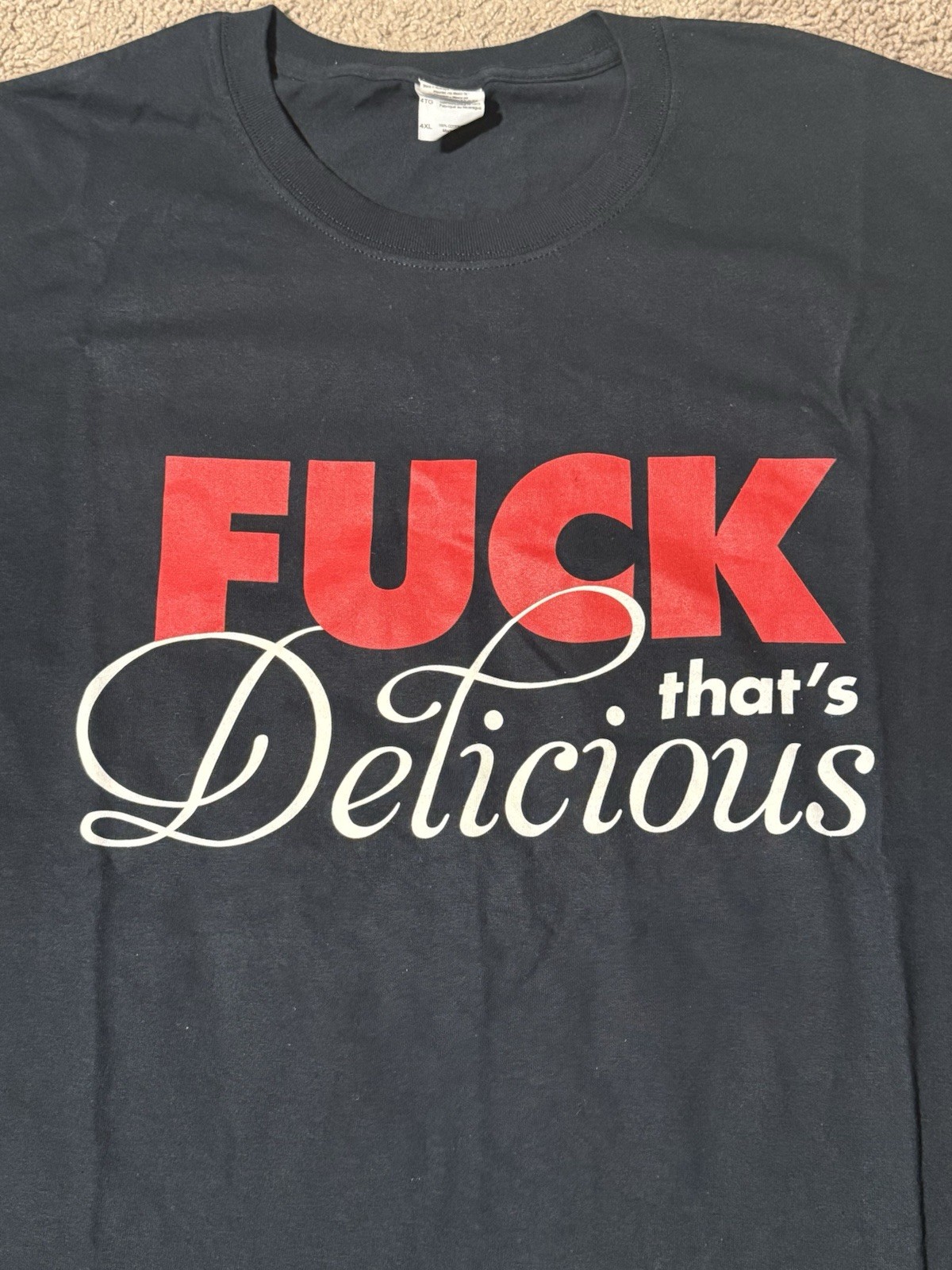 Action Bronson F**k That&rsquo;s Delicious T-Shirt 4XL Navy Blue Bam Baklava from 2016