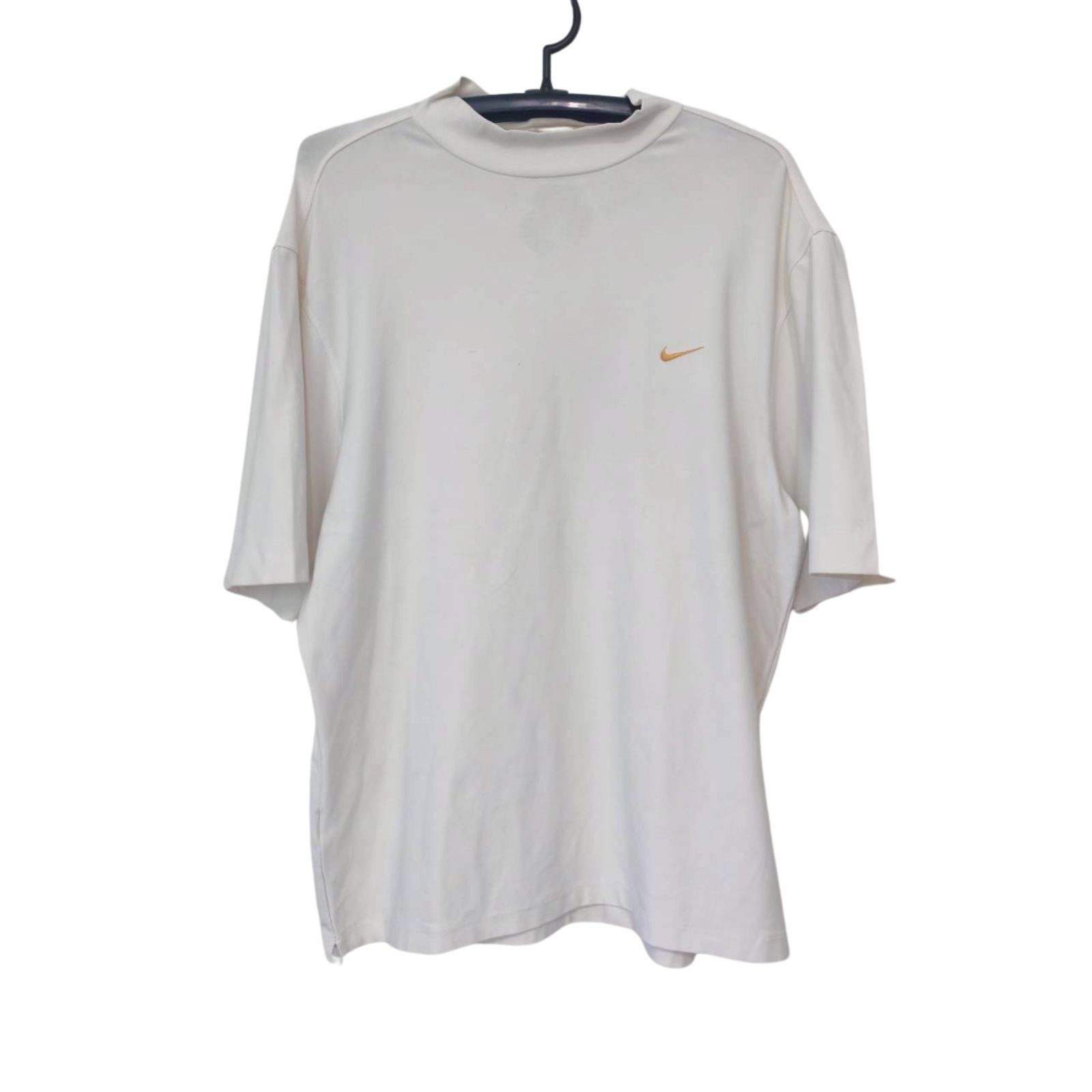 nike golf sport vintage t shirt solid plain white large 22/27.5