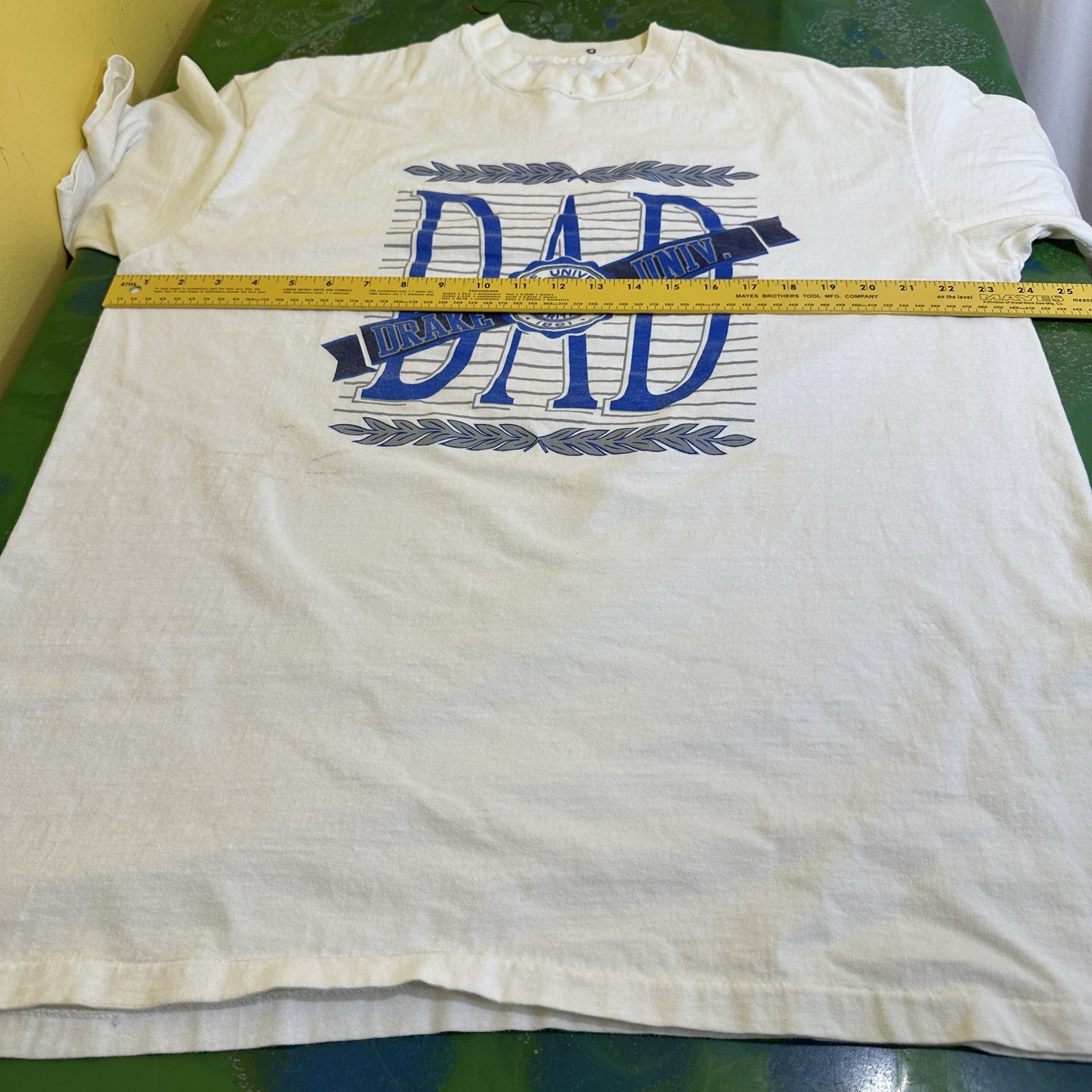 Vintage Single Stitch Drake University Dad XL Distressed T-Shirt Law School Tee