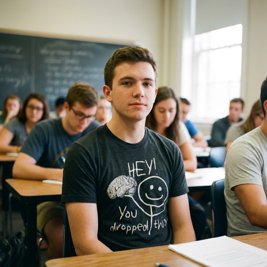 Mens Hey You Dropped This T Shirt Funny Lost Brain Dumb Idiot Joke Tee For Guys