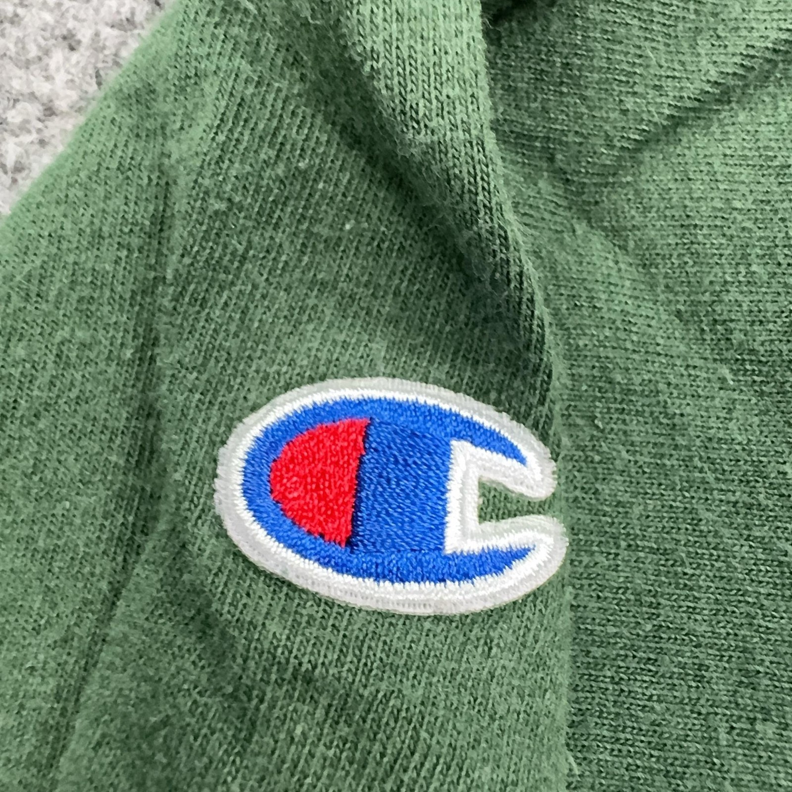 Champion Shirt Mens Large Green Script Logo Graphic Tagless Crewneck Tee