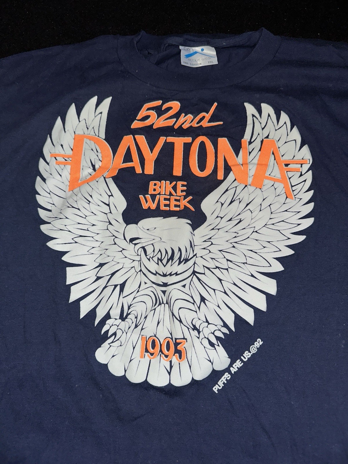 Vintage Daytona Bike Week Shirt Mens 2XL Harley Eagle USA Puffs Are Us 1993 90s