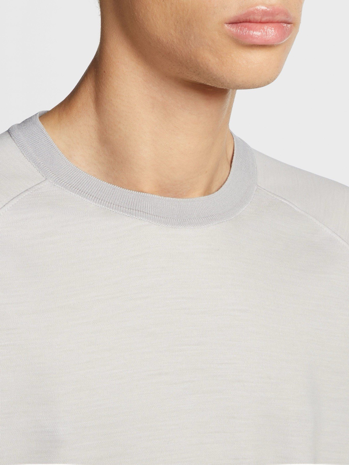 ZEGNA Men’s ‘High Performance’ Wool T-Shirt Light Grey Size XXL / 2XL $920+ NEW