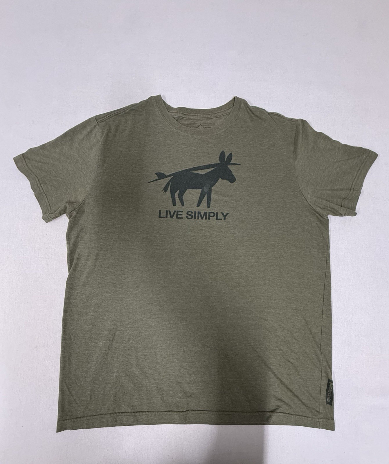 Patagonia Shirt Mens Large Live Simply Graphic Short Sleeve Tee Tagless 204