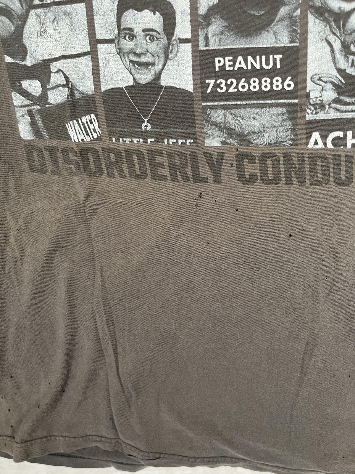 Jeff Dunham Disorderly Conduct Tour T-Shirt Mens XL Black Walter Peanut Achmed