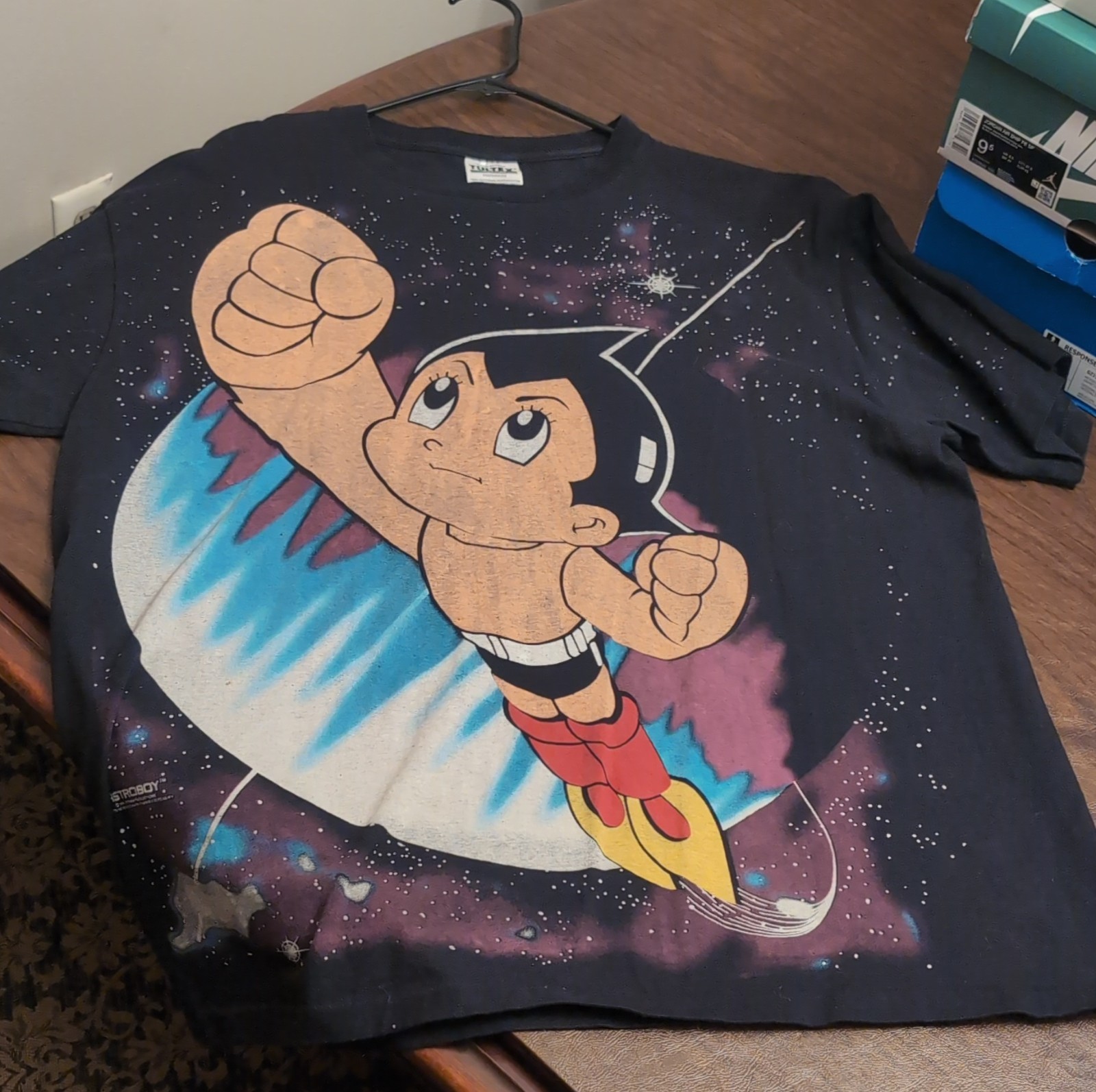 Tultex Astro Boy Graphic Black Cotton Men&rsquo;s XL Crew Neck Short Sleeve T-Shirt