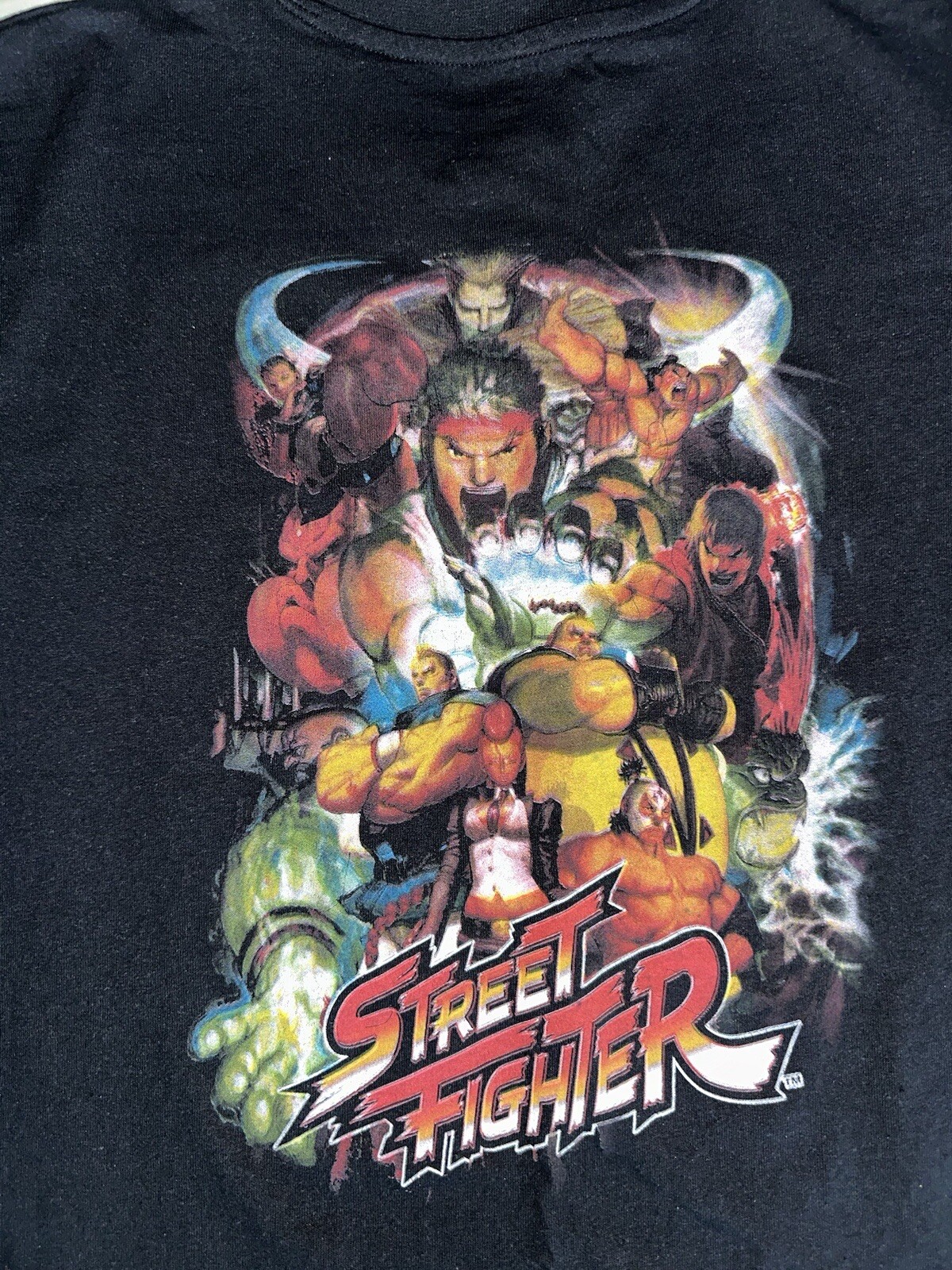 Street Fighter Video Game Graphic Black T Shirt/Size Large/Mens/Brand New