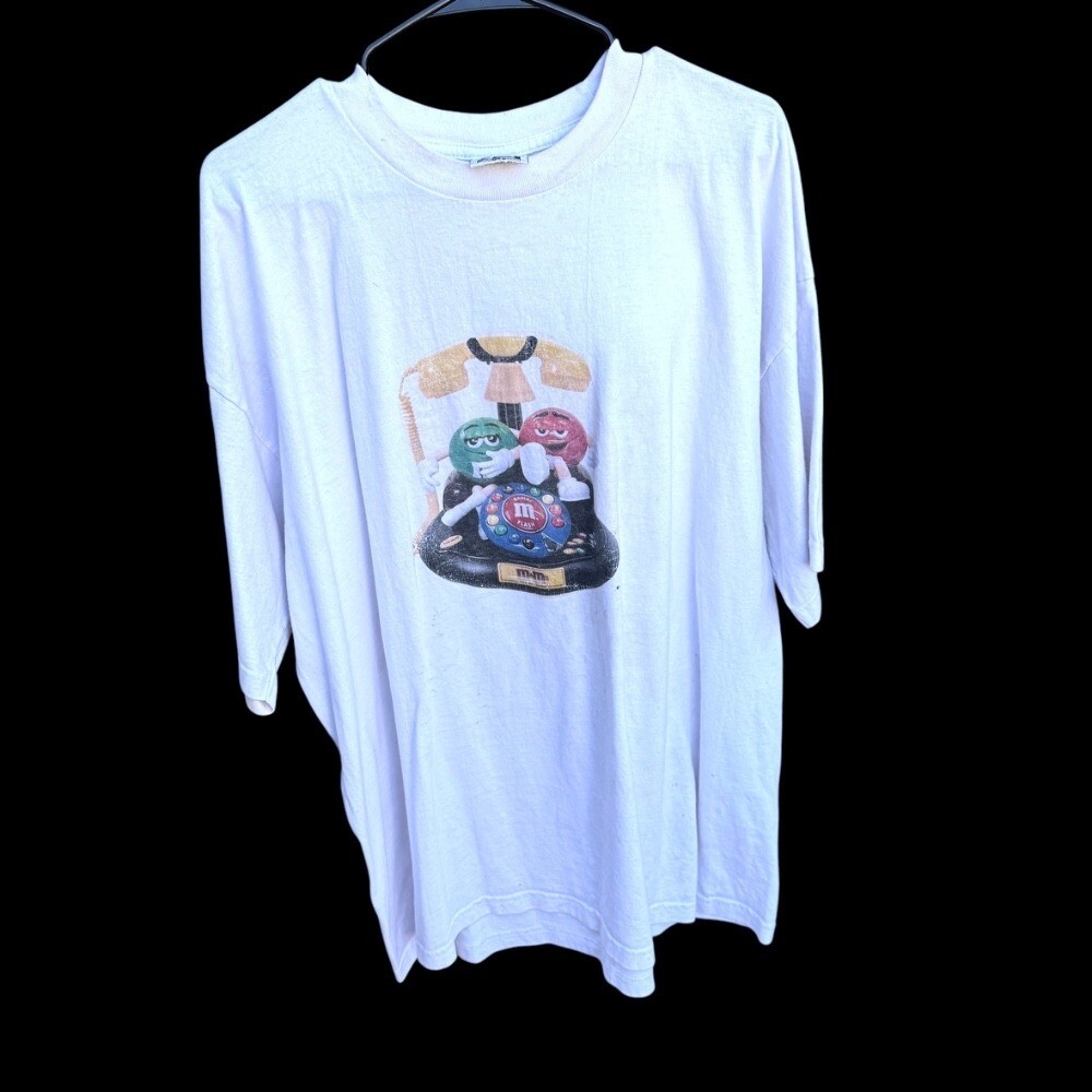 Vintage Pro Athletic M&M&rsquo;s Graphic White Tee Size 3X