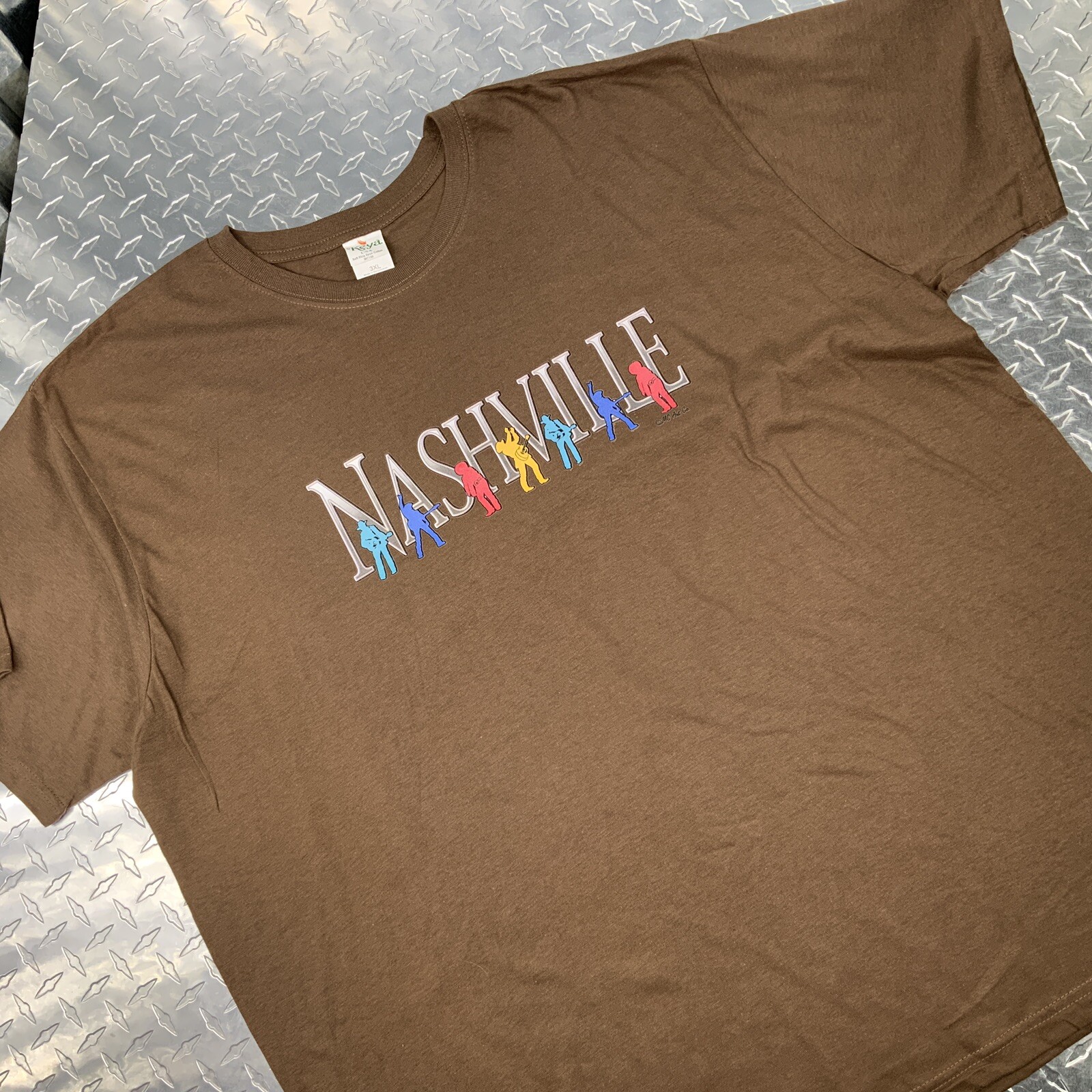 Nashville Country Shirt Size XL Soft Spun Cotton Brown Music Graphic T