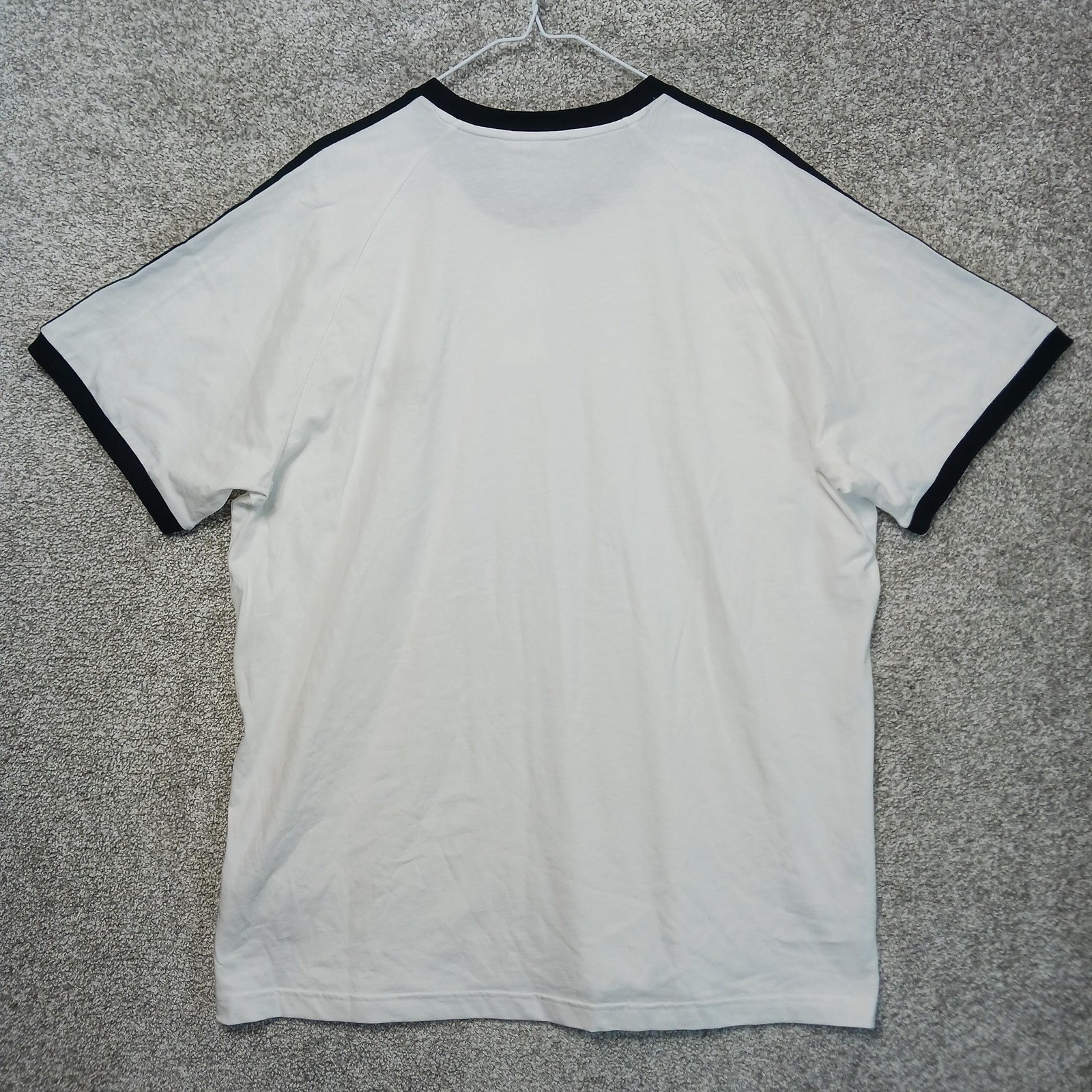 Adidas Originals Shirt Mens 2XL White Trefoil 3 Stripes Crew T-Shirt Tee Logo