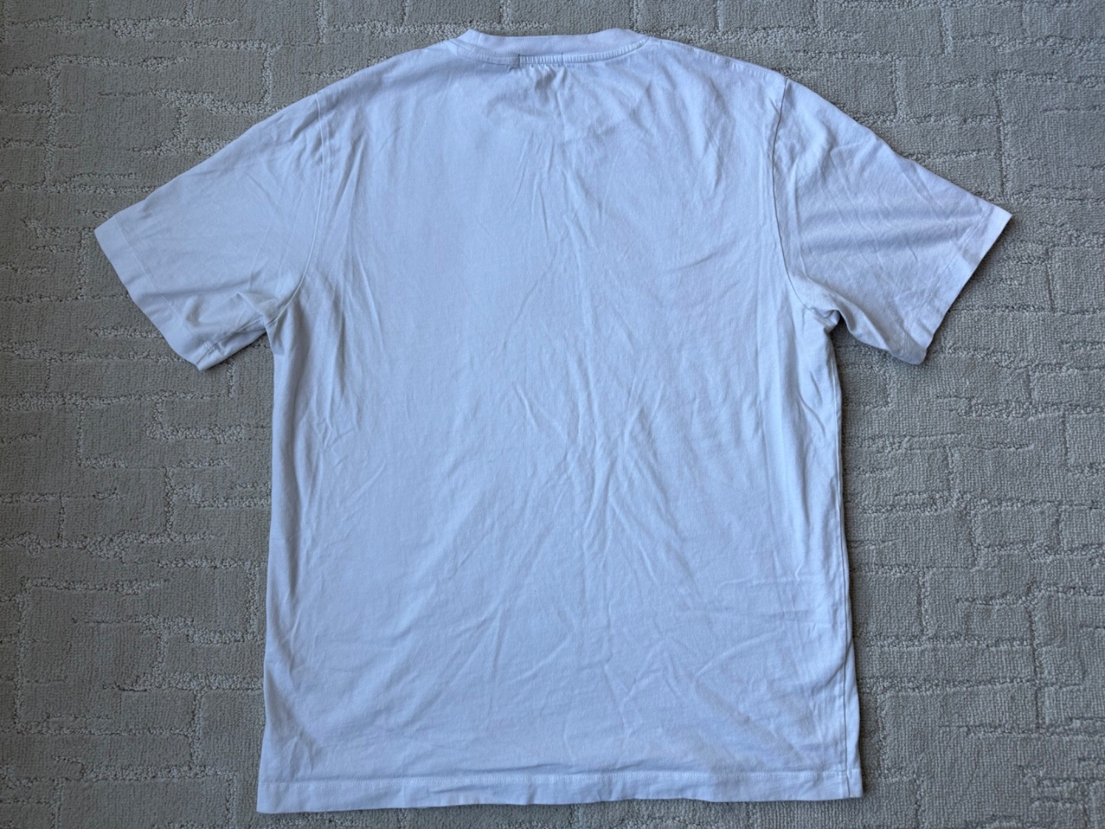 Theory Shirt Mens Large Ryder Tee White Polka Dots Tee Short Sleeve Rams a4543