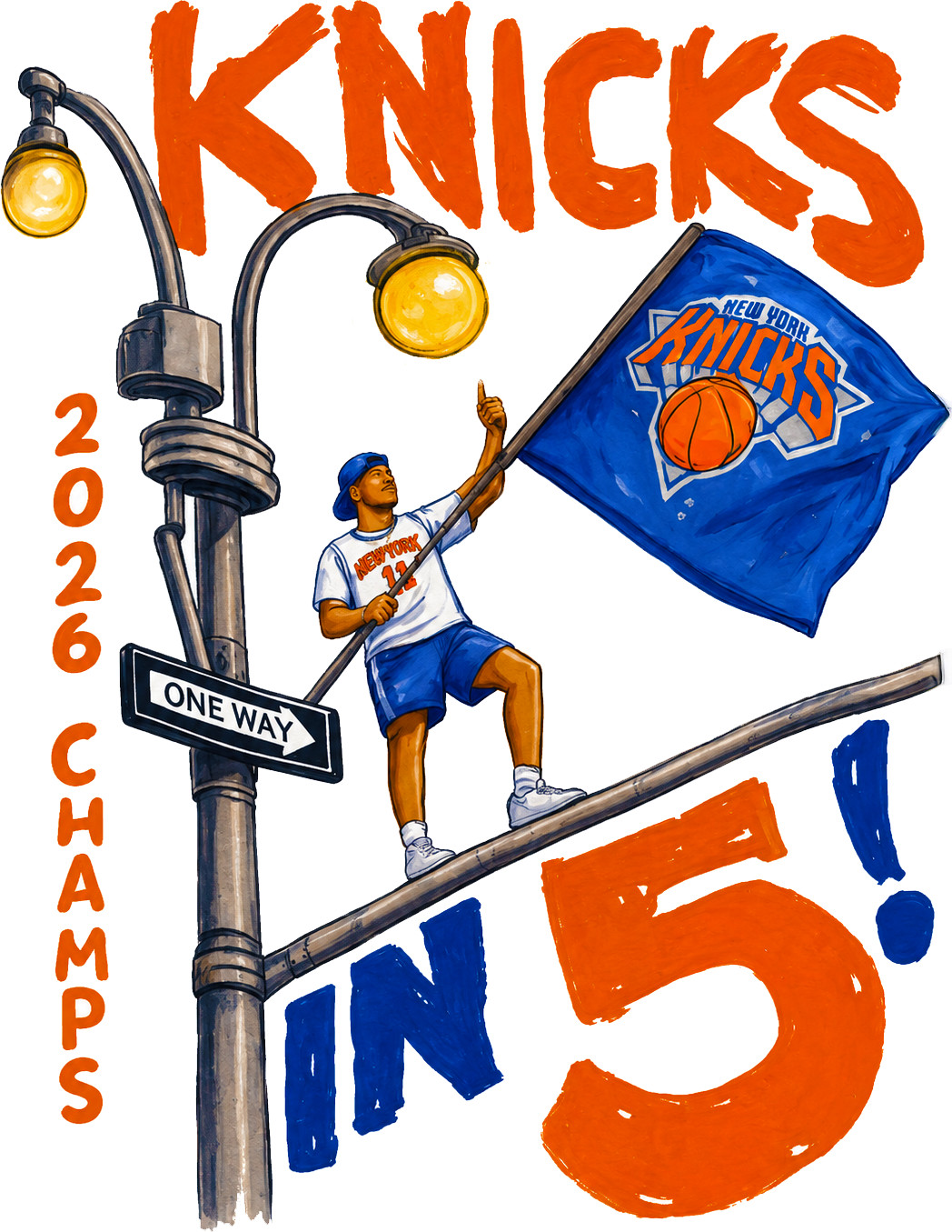 New York Knicks Graphic Tee Jersey Championship 2026 NBA Champs T-Shirt Vintage