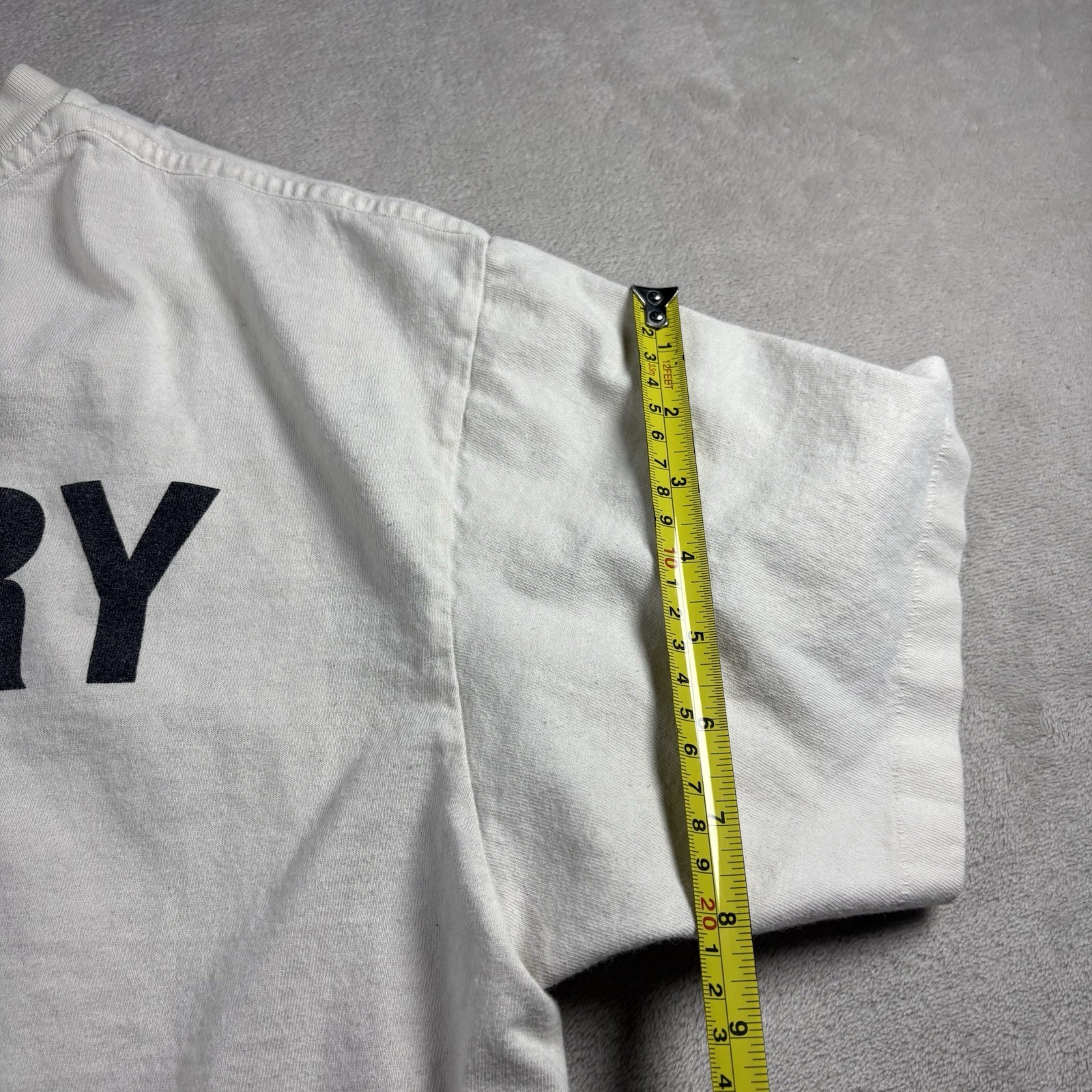 Gallery Dept Shirt Men’s S Beige Hollywood CA Double Sided Logo Streetwear #6A