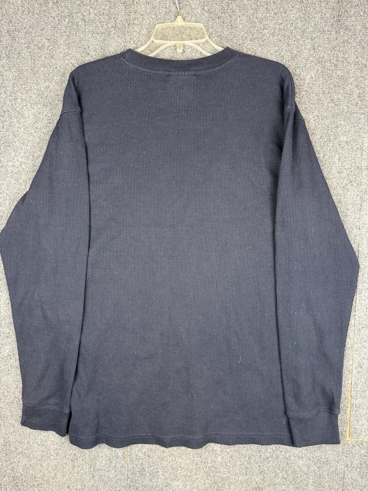 VTG Y2K Southpole Long Sleeve Thermal Shirt Waffle Knit Navy Blue Mens XL Skate