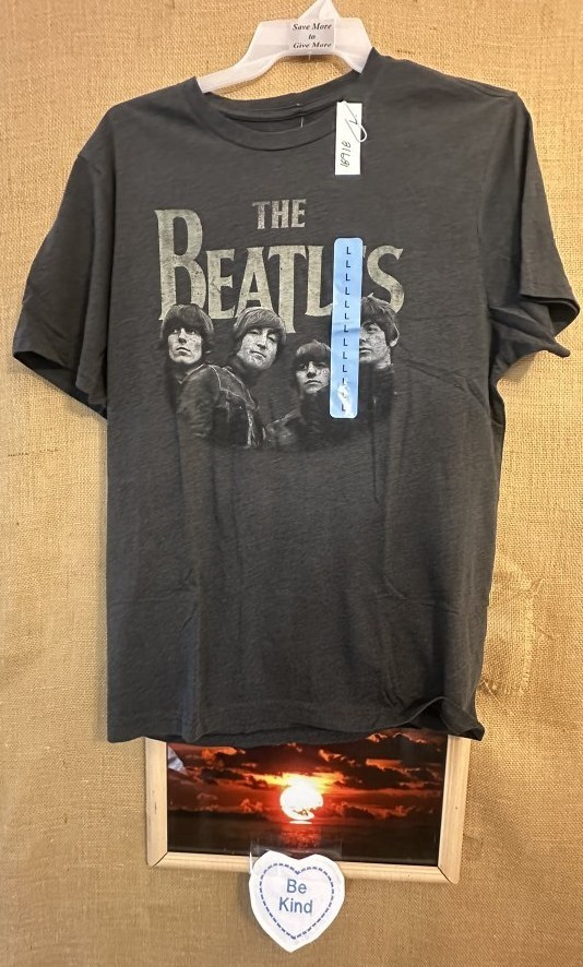 NWT The Beatles Rubber Soul men’s band graphic tee L stretch Official Merchandis