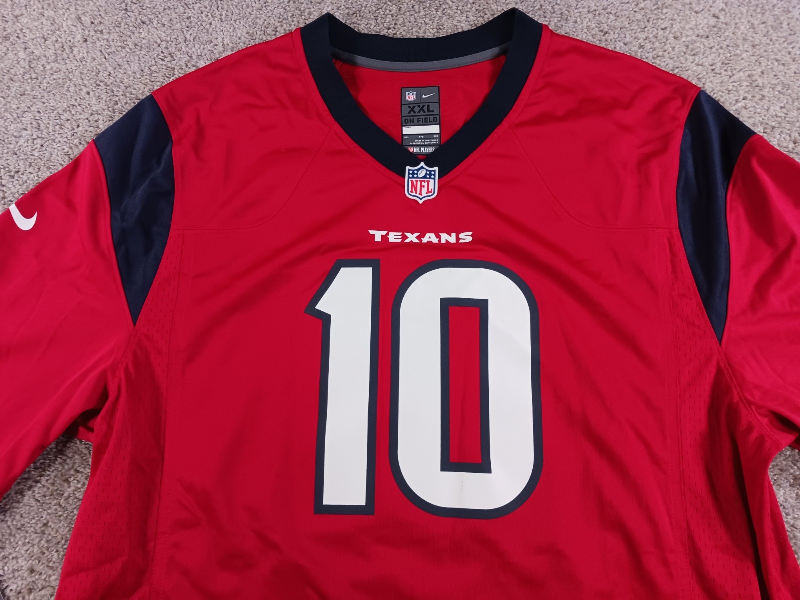 Nike NFL XXL On Field Houston Texans 10 Hopkins Mens Jersey Red NWOT