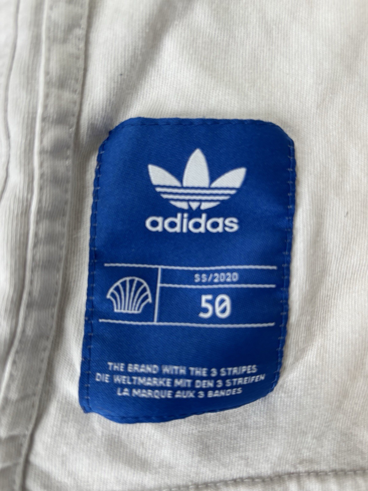 Adidas Originals Trefoil Tee Men&rsquo;s Large White Blue Logo SS2020