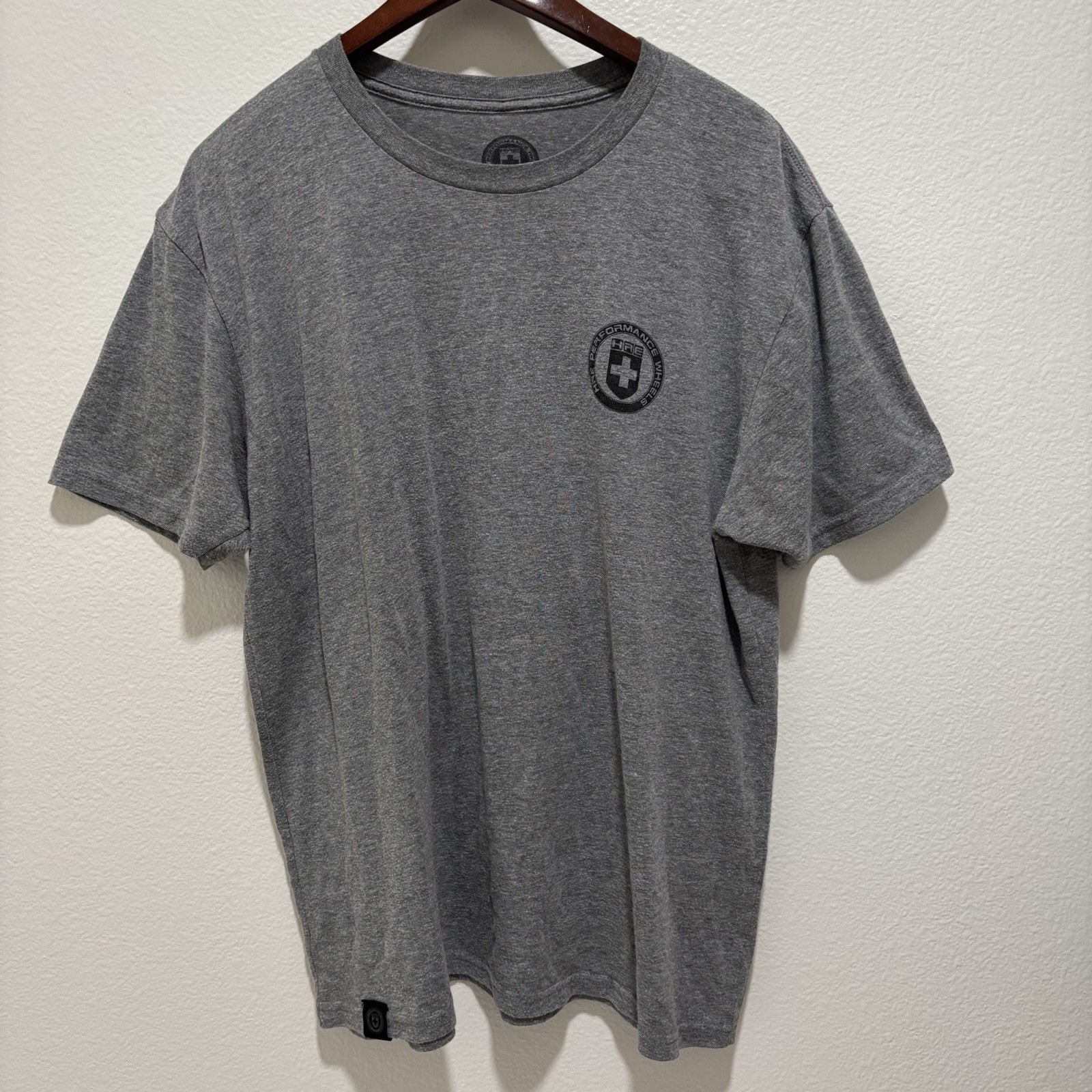 HRE Luxury Sports Car Performance Wheels T-Shirt Graphic Tee Mens size Large Gry