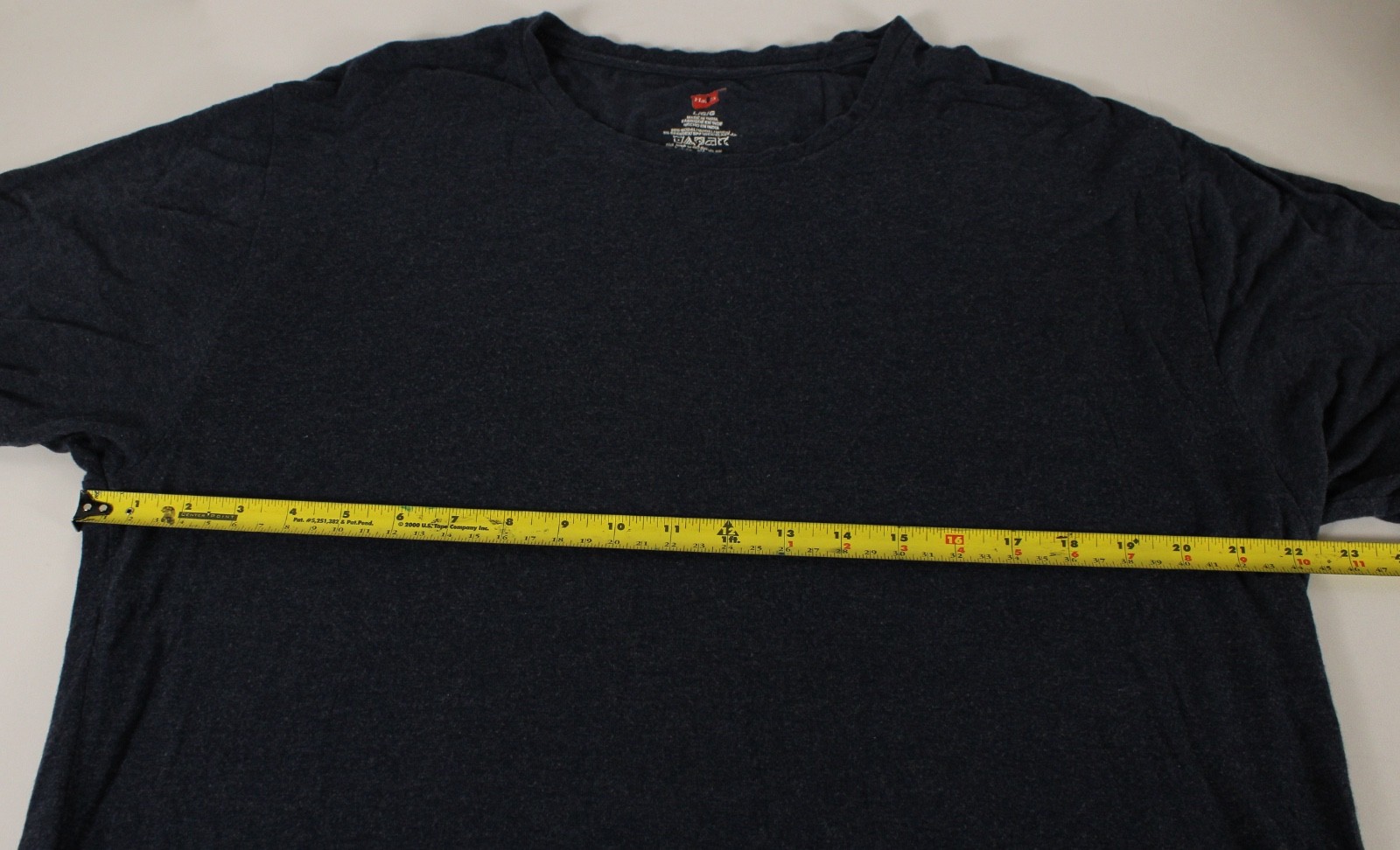 Hanes Blue T-shirt Large L Super Soft 95% Modal Viscose 5% Spandex Undershirt