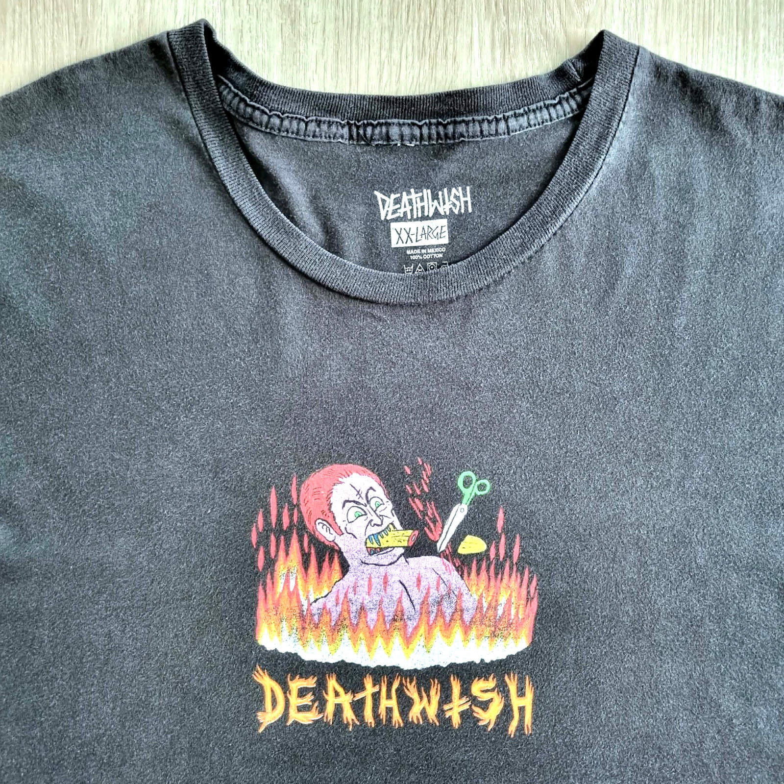 Vintage DEATHWISH Skateboards Shirt XXL Baker Boys Shake Junt Skate Birdhouse