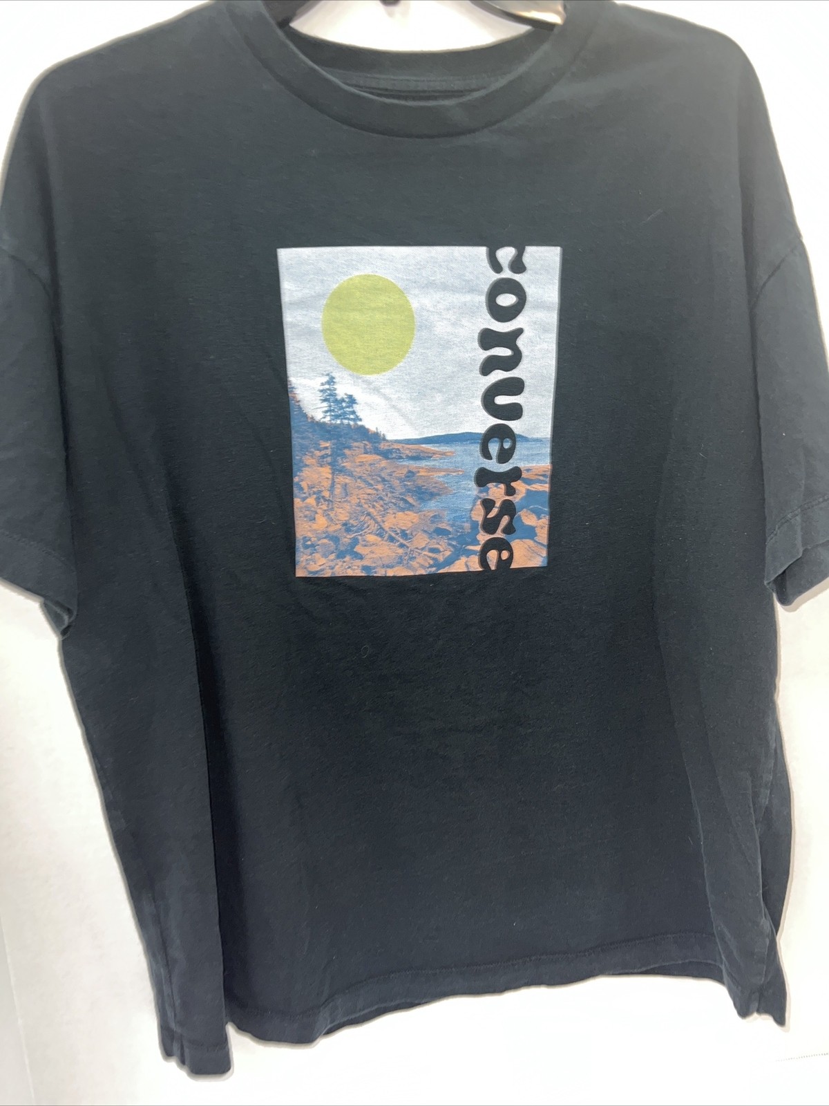 Converse Shirt Men’s Medium Black Short Sleeve T Shirt