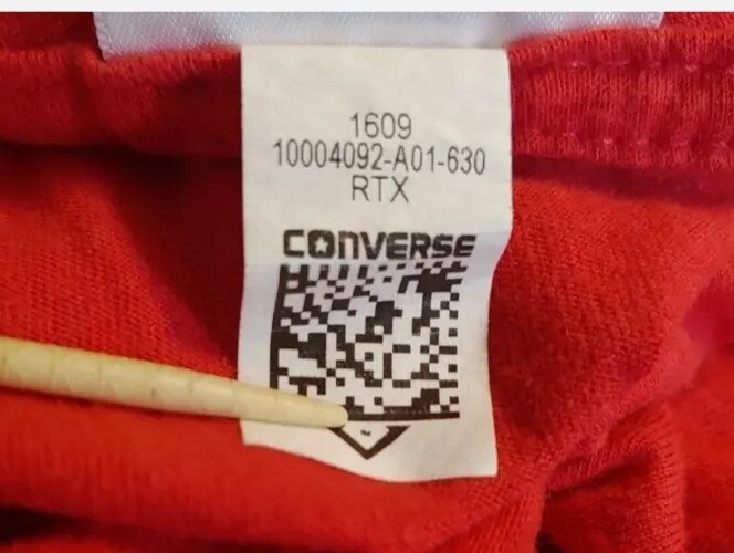 Converse T-Shirt Mens L Short Sleeve Graphic Red Cotton Pullover Crewneck