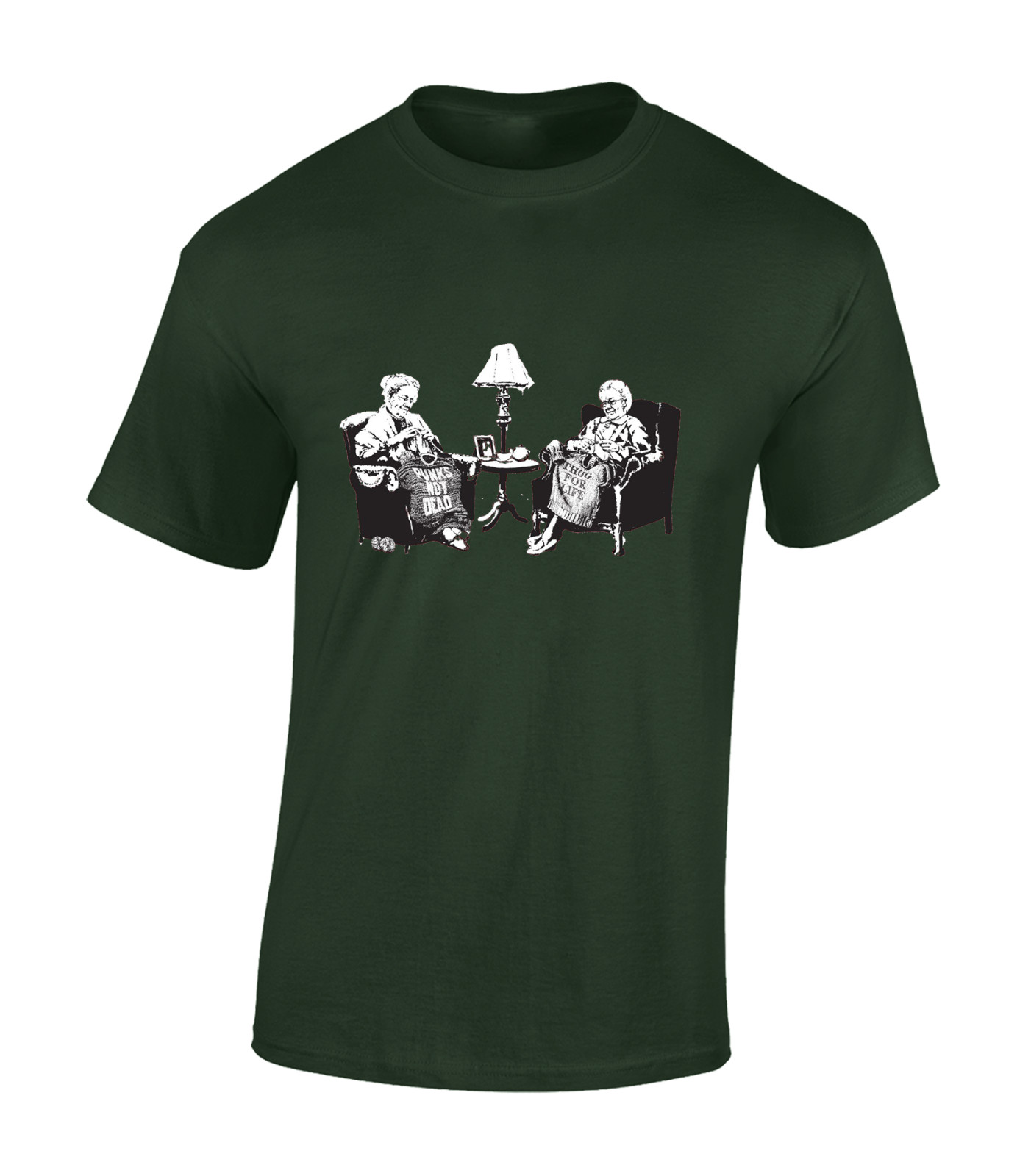 PUNK GRANNY BANKSY MENS T SHIRT MUSIC CLASSIC 80&rsquo;S 90S RETRO DJ FUNNY TOP