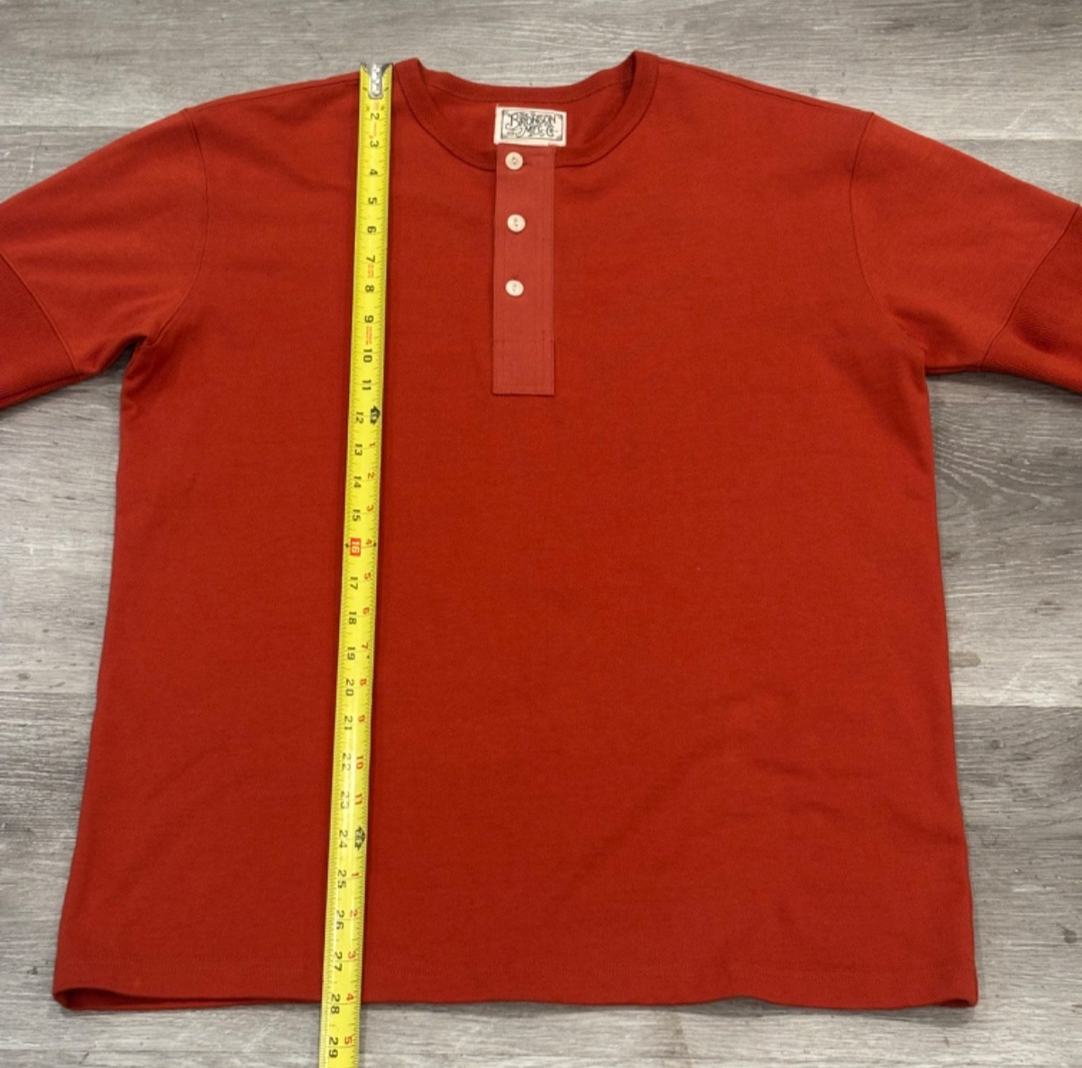 Bronson MFG Vintage Short Sleeve Henley Redwood Heritage Workwear Style Mens XL