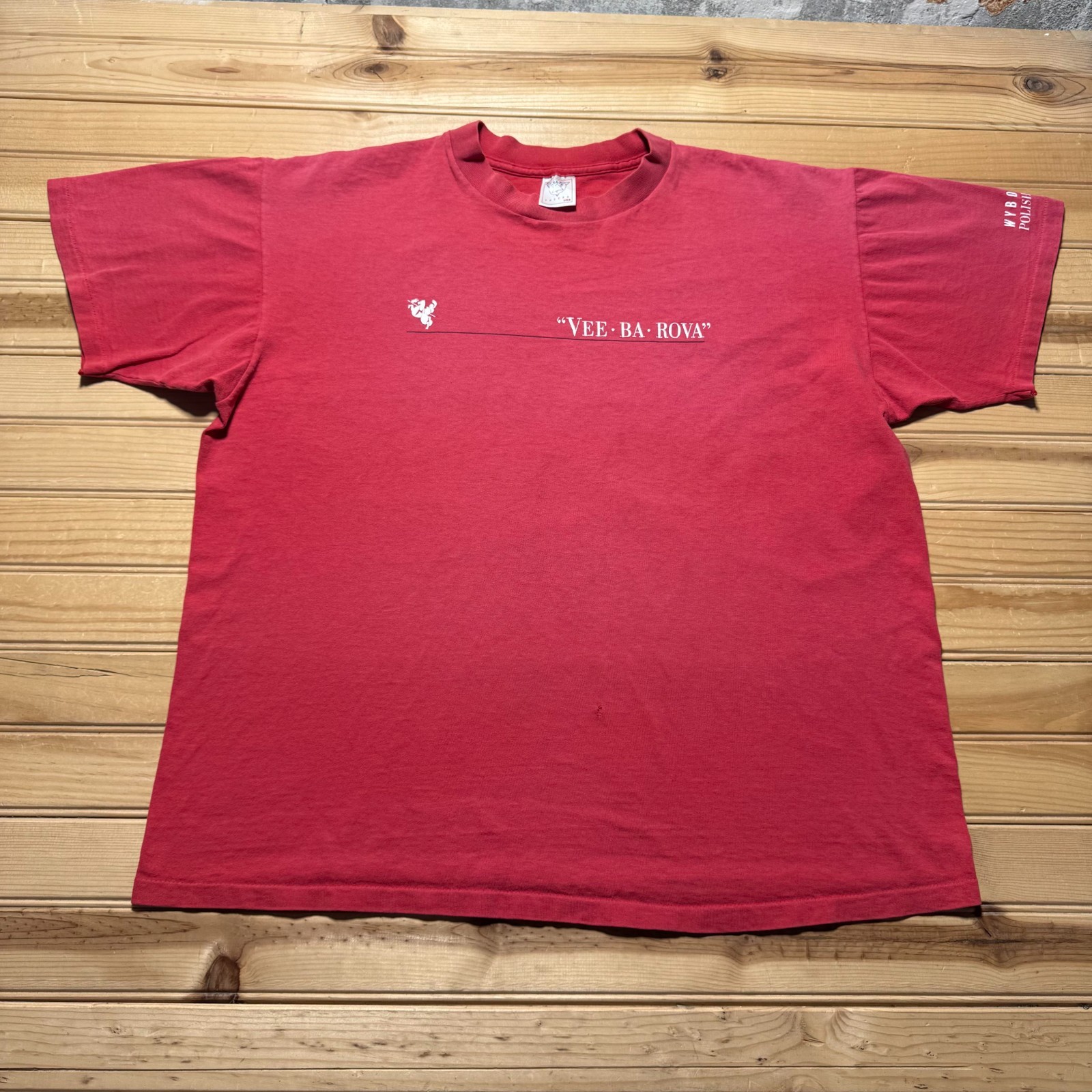 Vintage 90s Wyborowa Polish Vodka Vee Ba Rova Promo Graphic T-Shirt USA – XL
