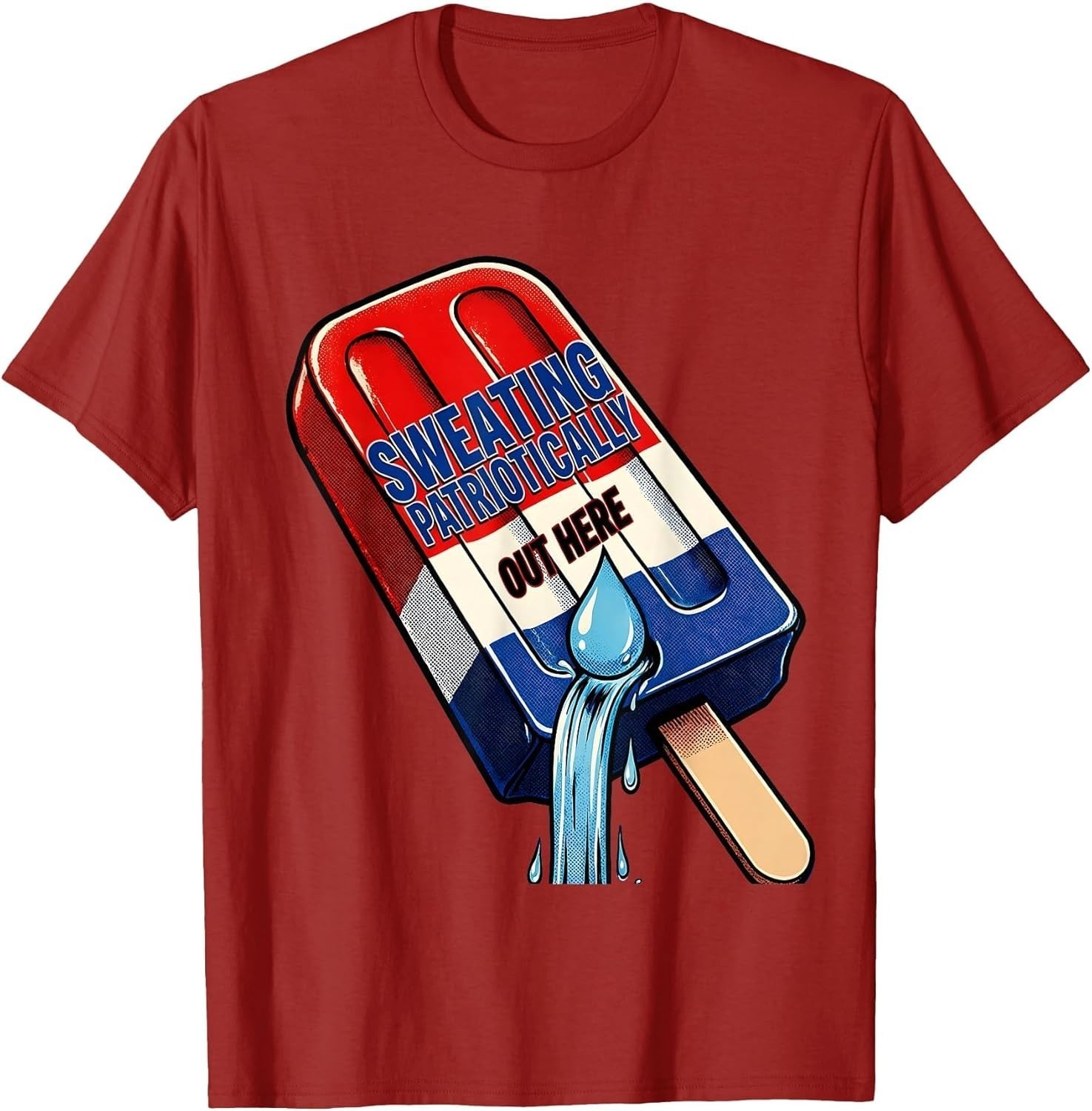 Sweating Patriotically Funny Fourth of July Unisex T-Shirt