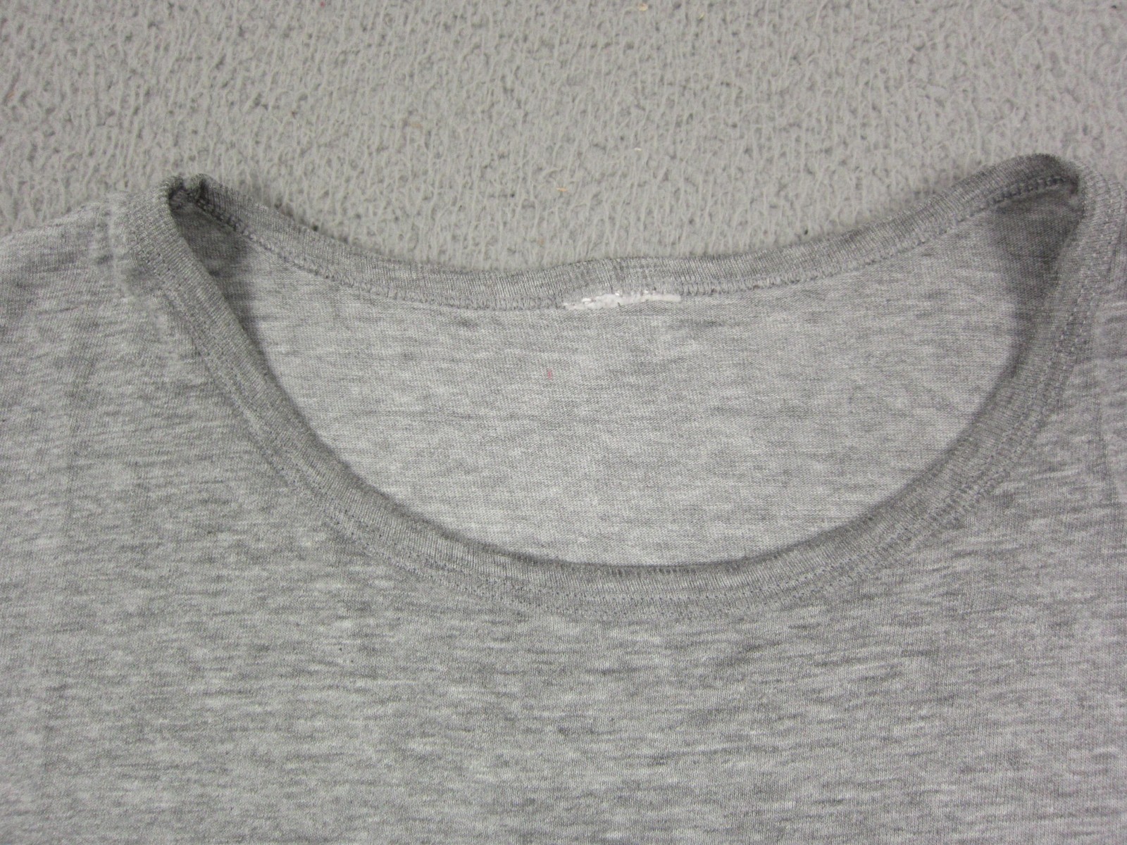 Vintage T Shirt Mens 2XL XXL Gray Blank Short Sleeve Basic Crew Neck Tee 70s 80s