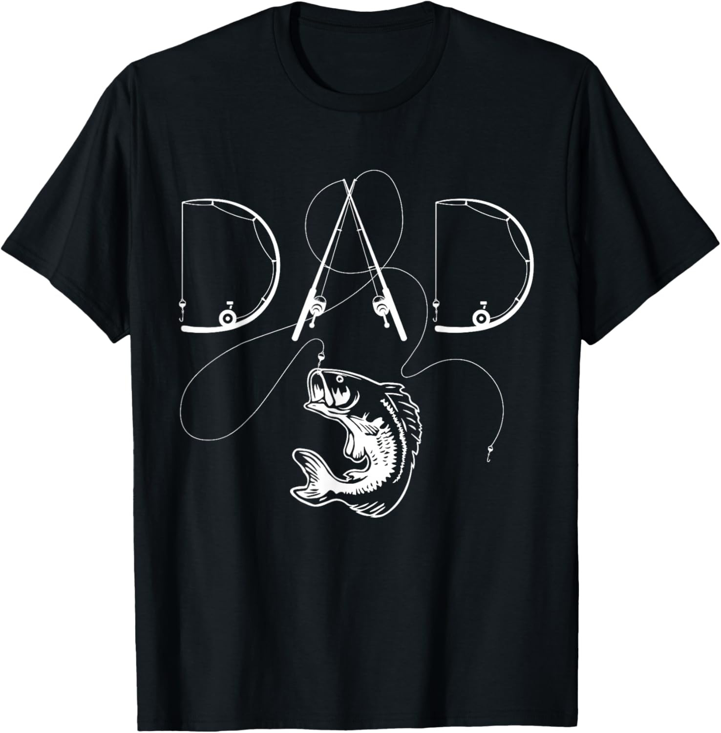 Fisherman Dad Fishing Enthusiast Fish Lover Daddy Father T Shirt