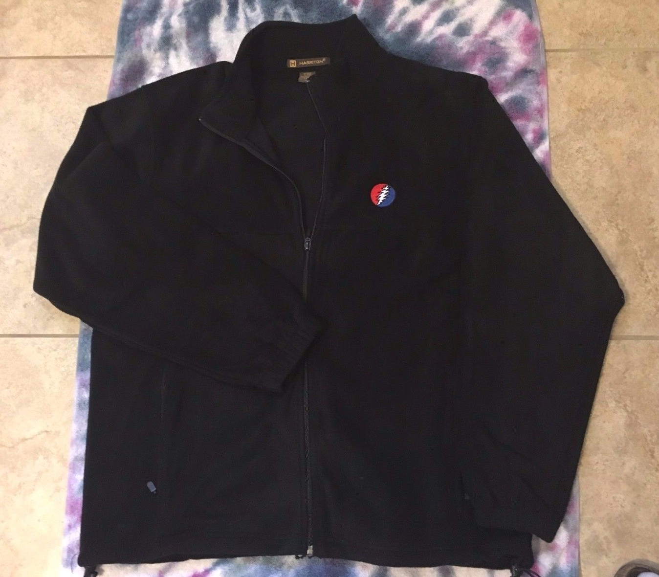 Grateful Dead Steal Your Face Embroidered Full Zipper Polyester Fleece Jacket