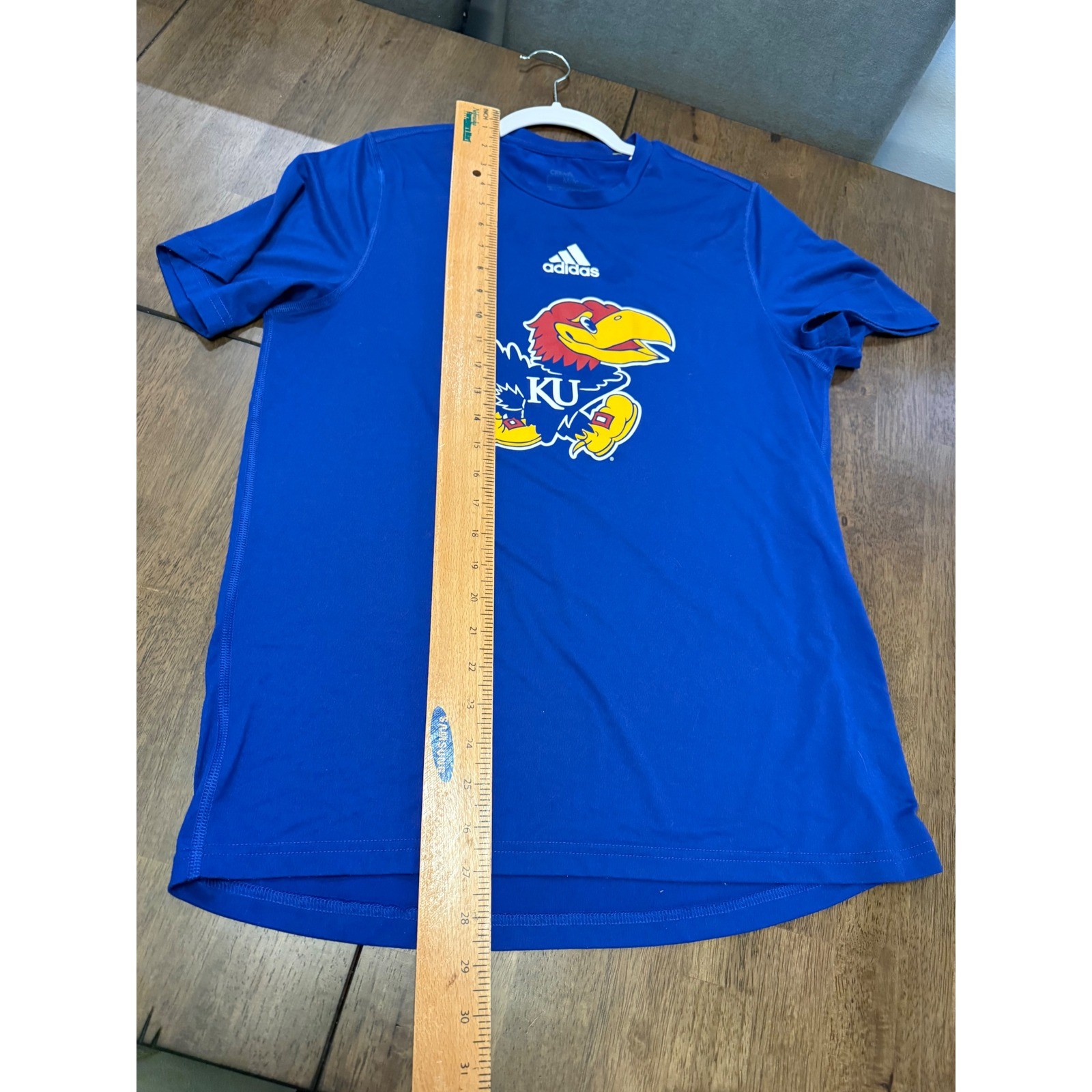 Adidas Kansas Jayhawks Creator Tee Mens Medium Royal Blue NCAA Graphic T-Shirt