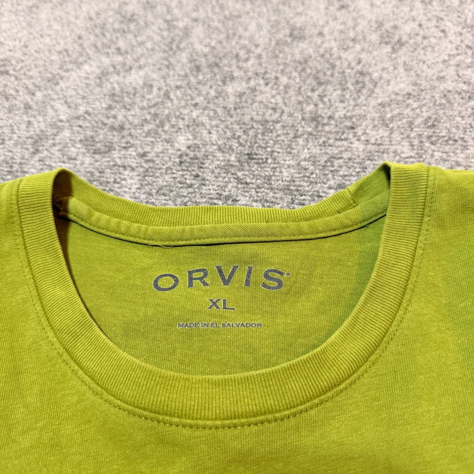 Orvis Shirt Mens Extra Large Green Cotton Tee Short Sleeve Casual