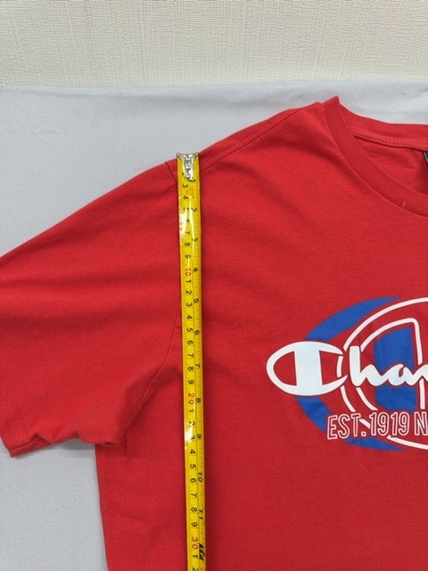 Champion Men&rsquo;s T-Shirt Red Short Sleeve L Crew Neck 100% Cotton 21135