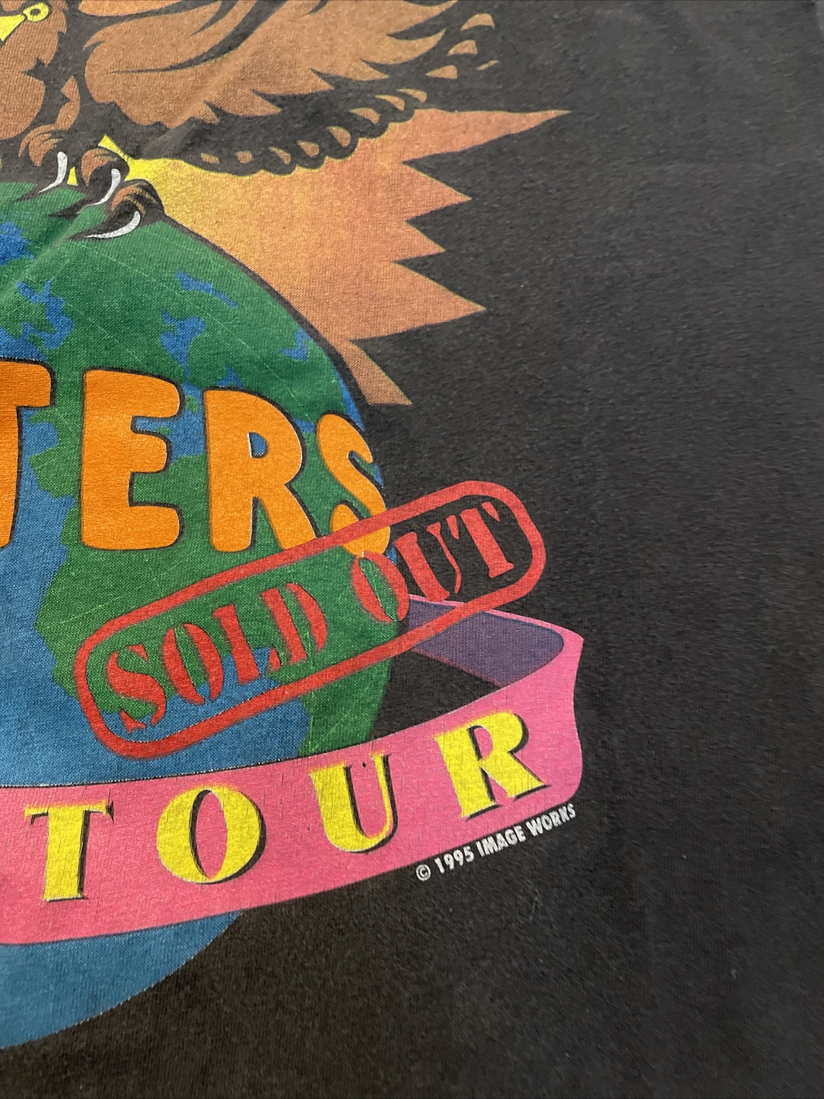 Vintage Single Stitch 1995 Hooters World Tour Sold Out T-Shirt Sz Large