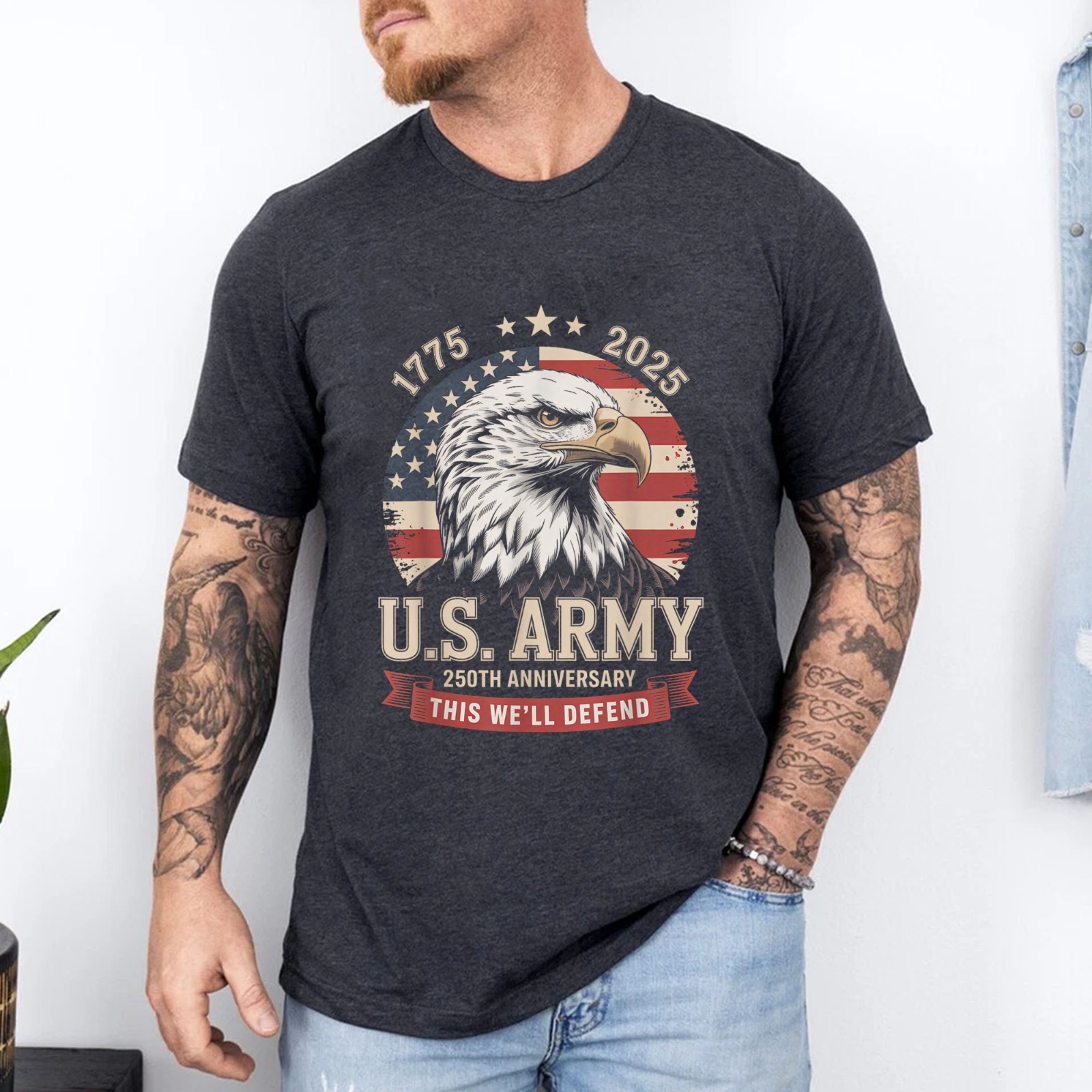 United States Army 1775-2025 250th Anniversary We Defend T-Shirt